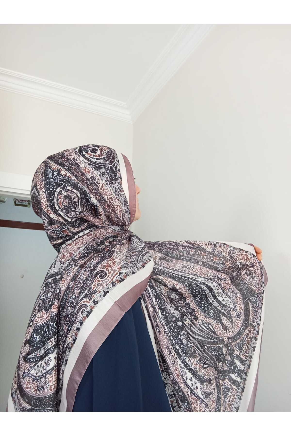 aminebuğlemscarf etnik desen soft pamuk şal - gülkurusu