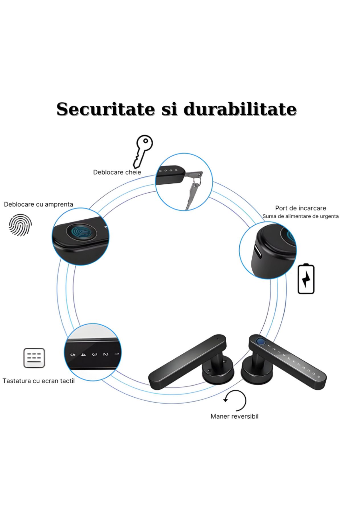 MaGeCa-Smart Lock, Remote Control, 5 Access Modes, Tuya App 3