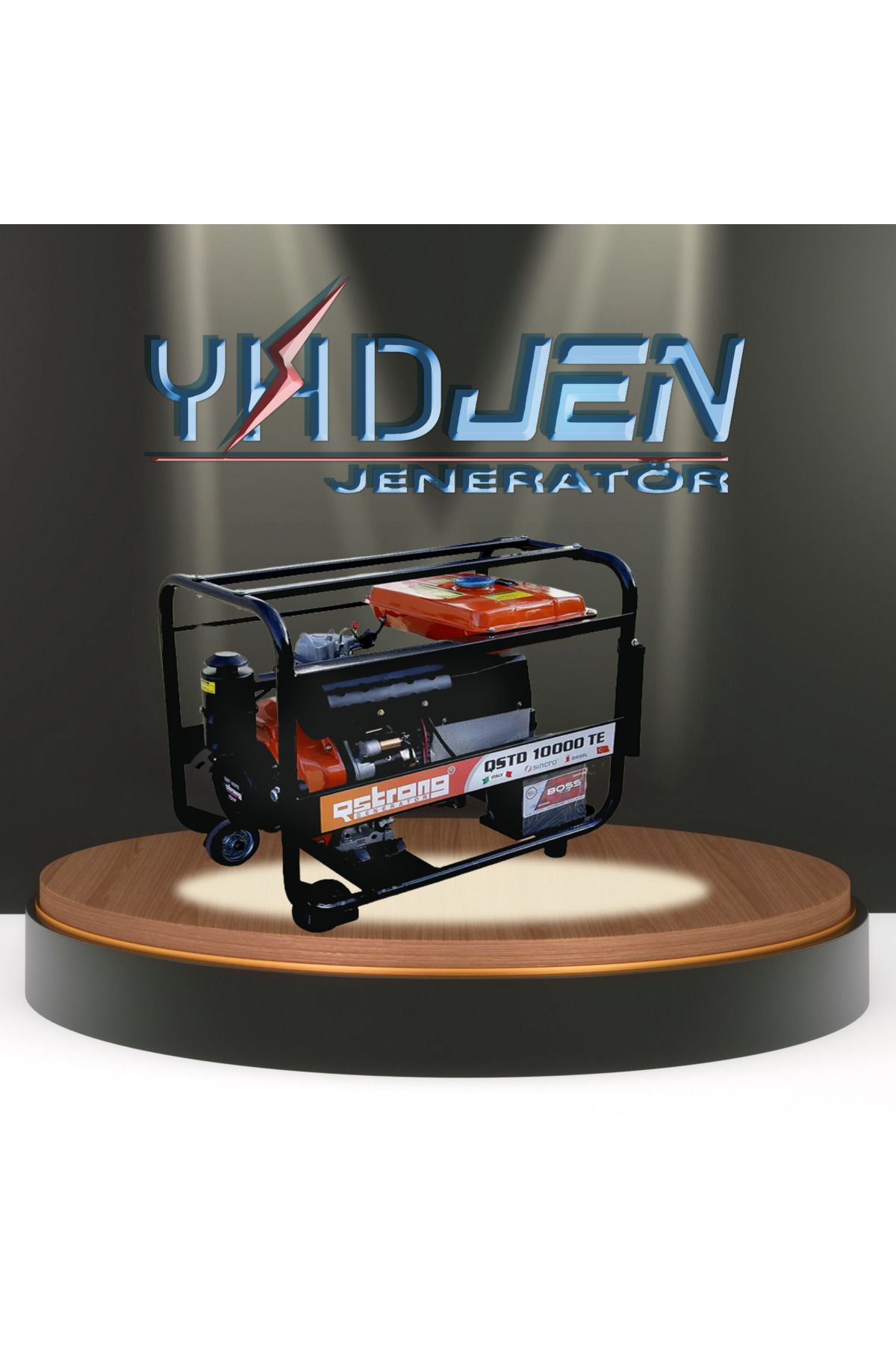 QSTRONG 10 KVA MARŞLI-İPLİ PORTATİF DİZEL JENERATÖR SİNCRO İTALYAN ALTERNATÖR
