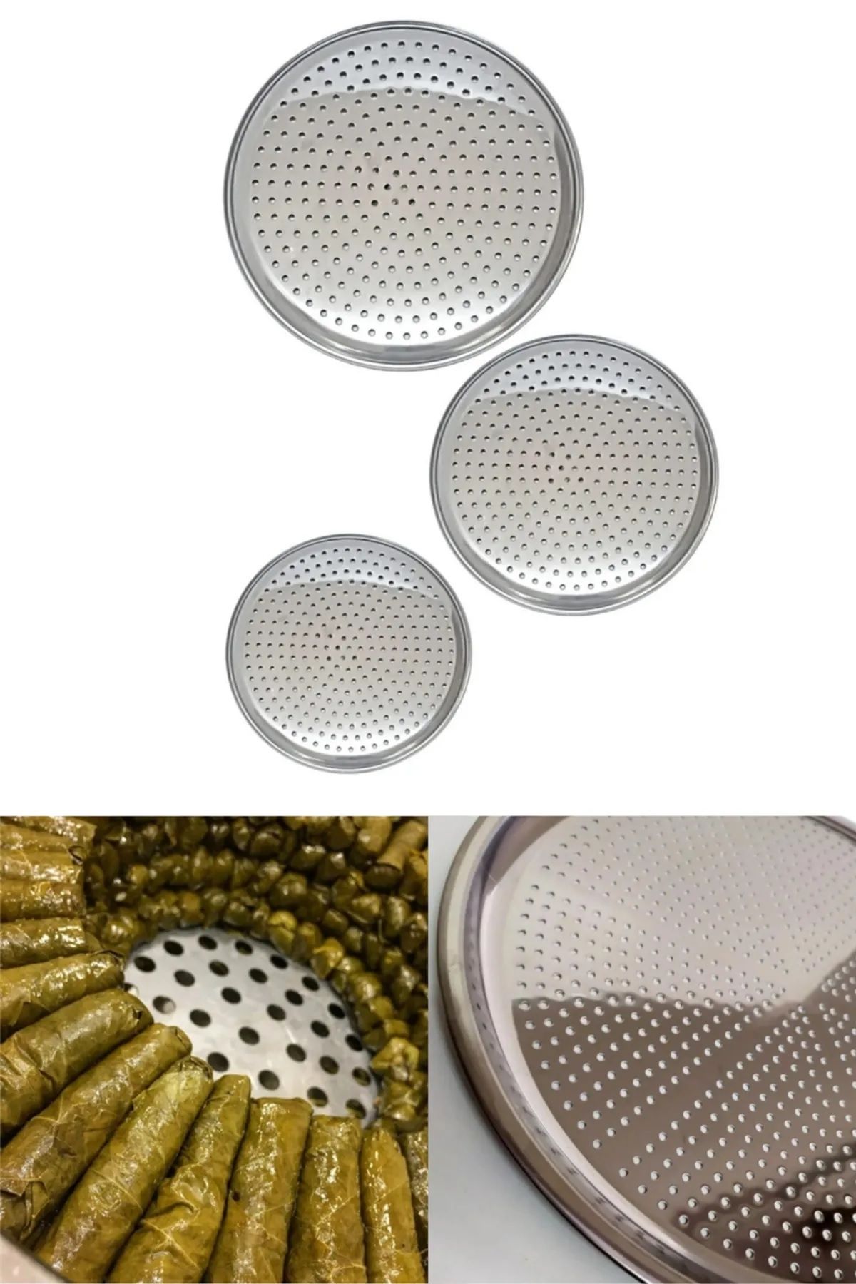 BİTERSE Paslanmaz Çelik Dolma Sarma Altlığı 22 Cm