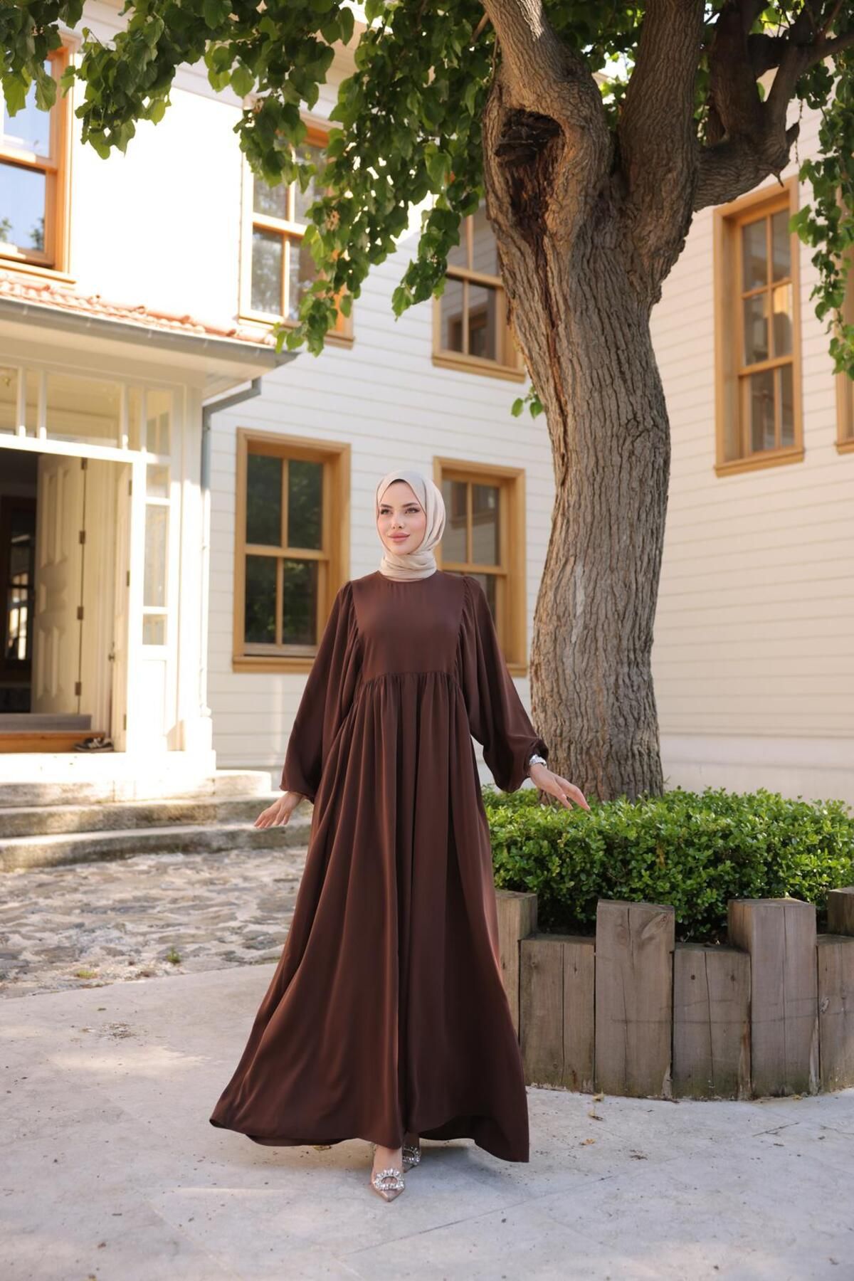Nissra Ankanoor Balon Kollu Oversize Elbise Anka255096