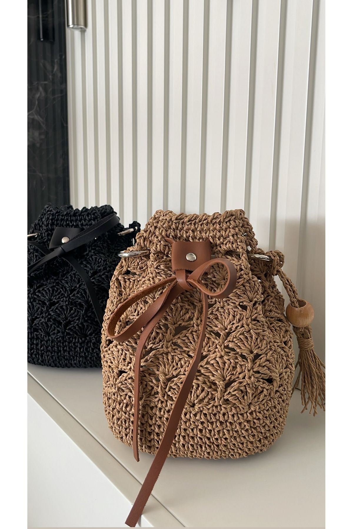 WOMANBAG HASIR EL YAPIMI MİDİ TORBA OMUZ ÇANTASI