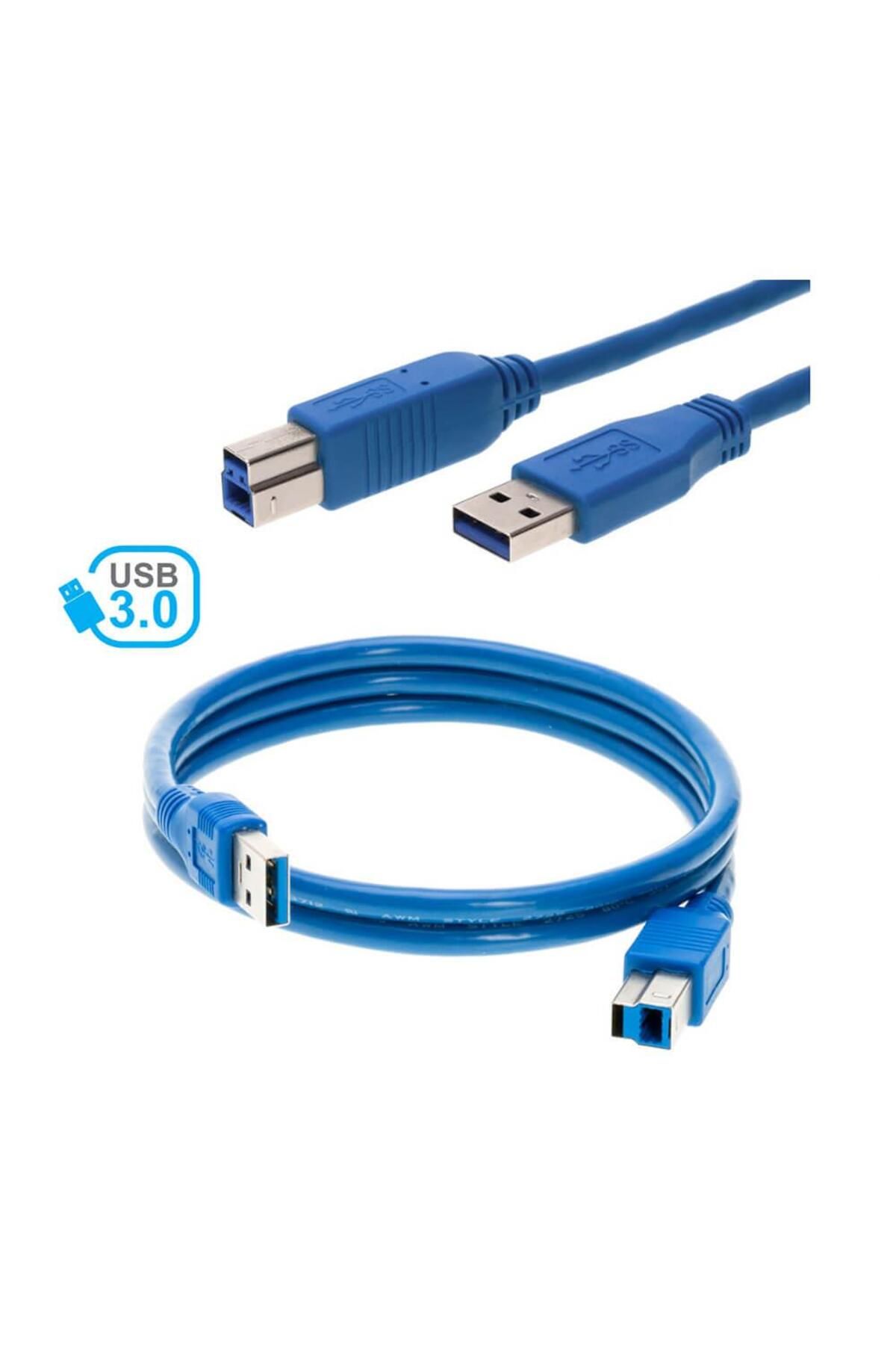 Derwell 1.5 Metre 1.5mt Usb 3.0 Yazıcı Printer Kablosu Yüksek Hız Usb 3.0 Type-B Bağlantı Data Kablosu