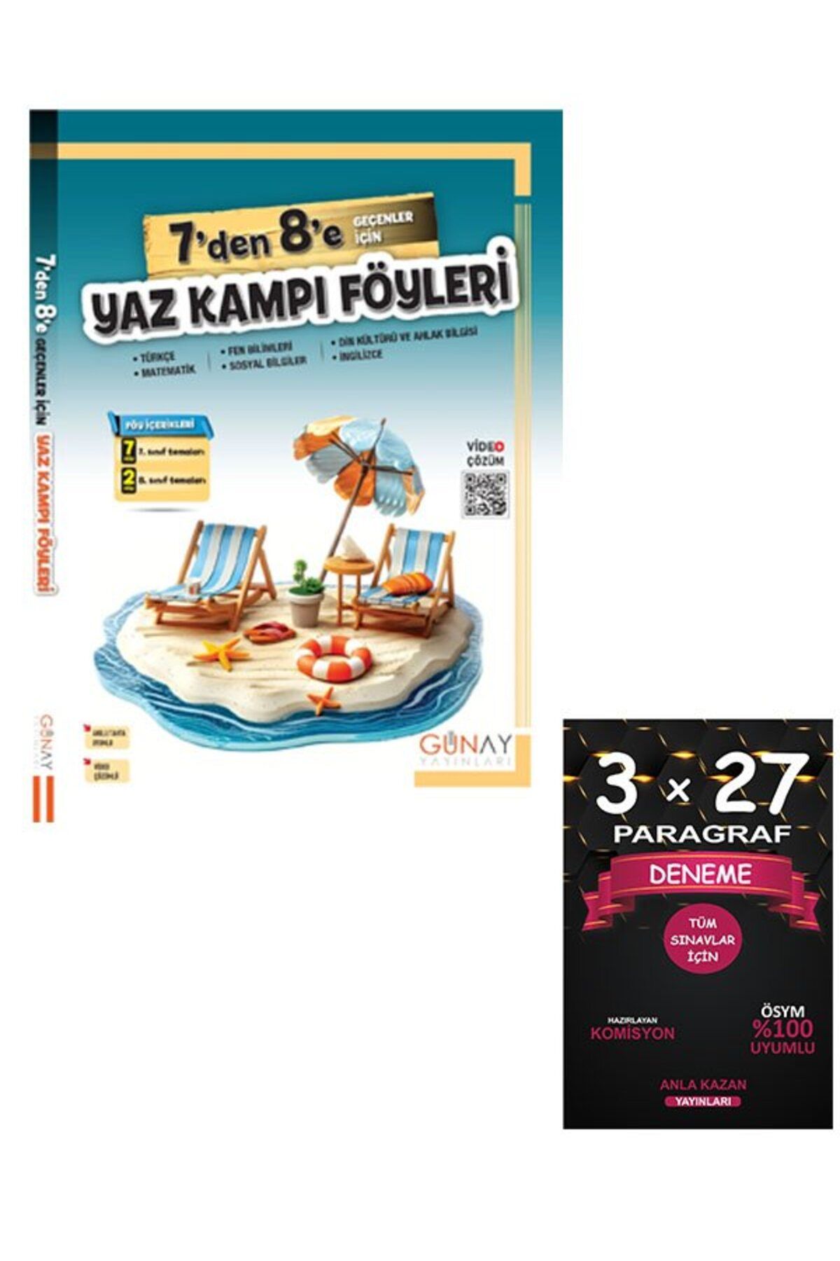 Anla Kazan Yayınları Günay Yayınları 7'den 8'e Geçenler İçin Yaz Tatili Föyleri