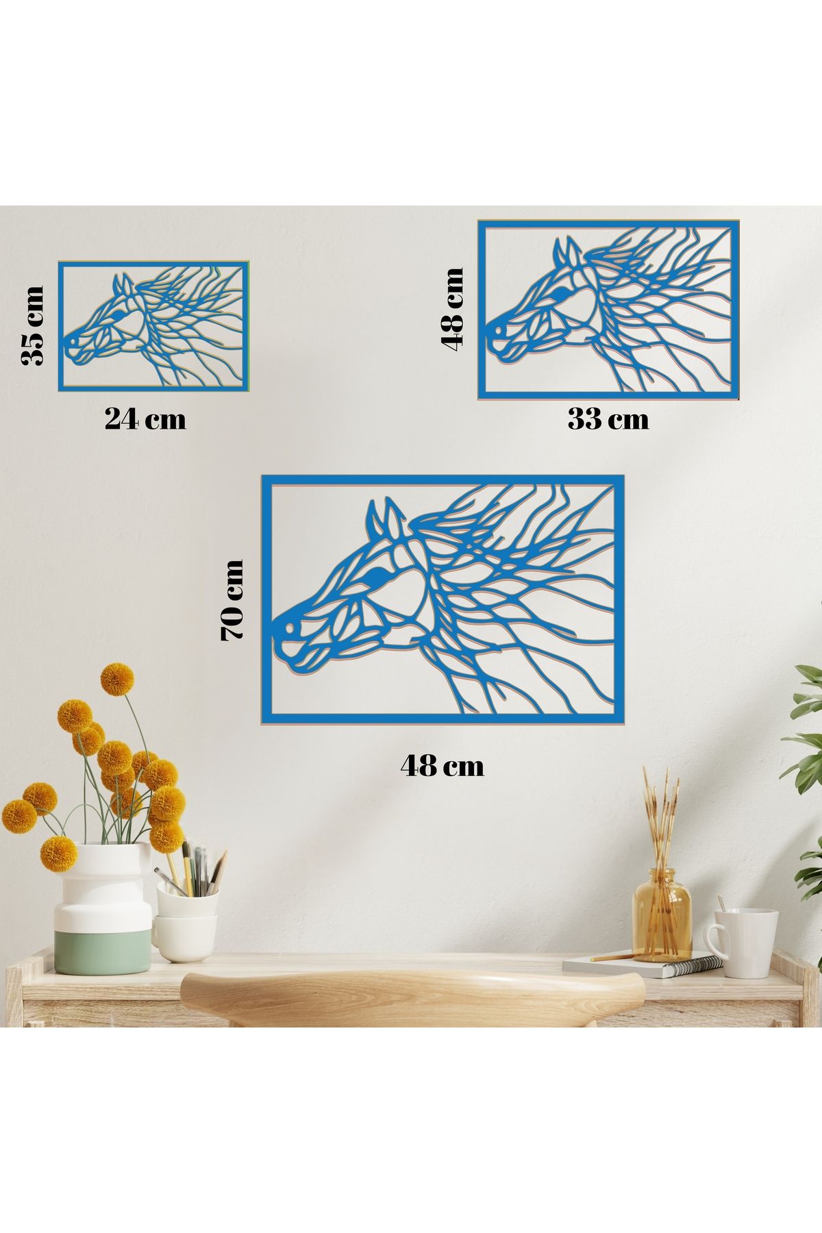 Grand Fine Art Tek Parça Renkli MDF Tablo At