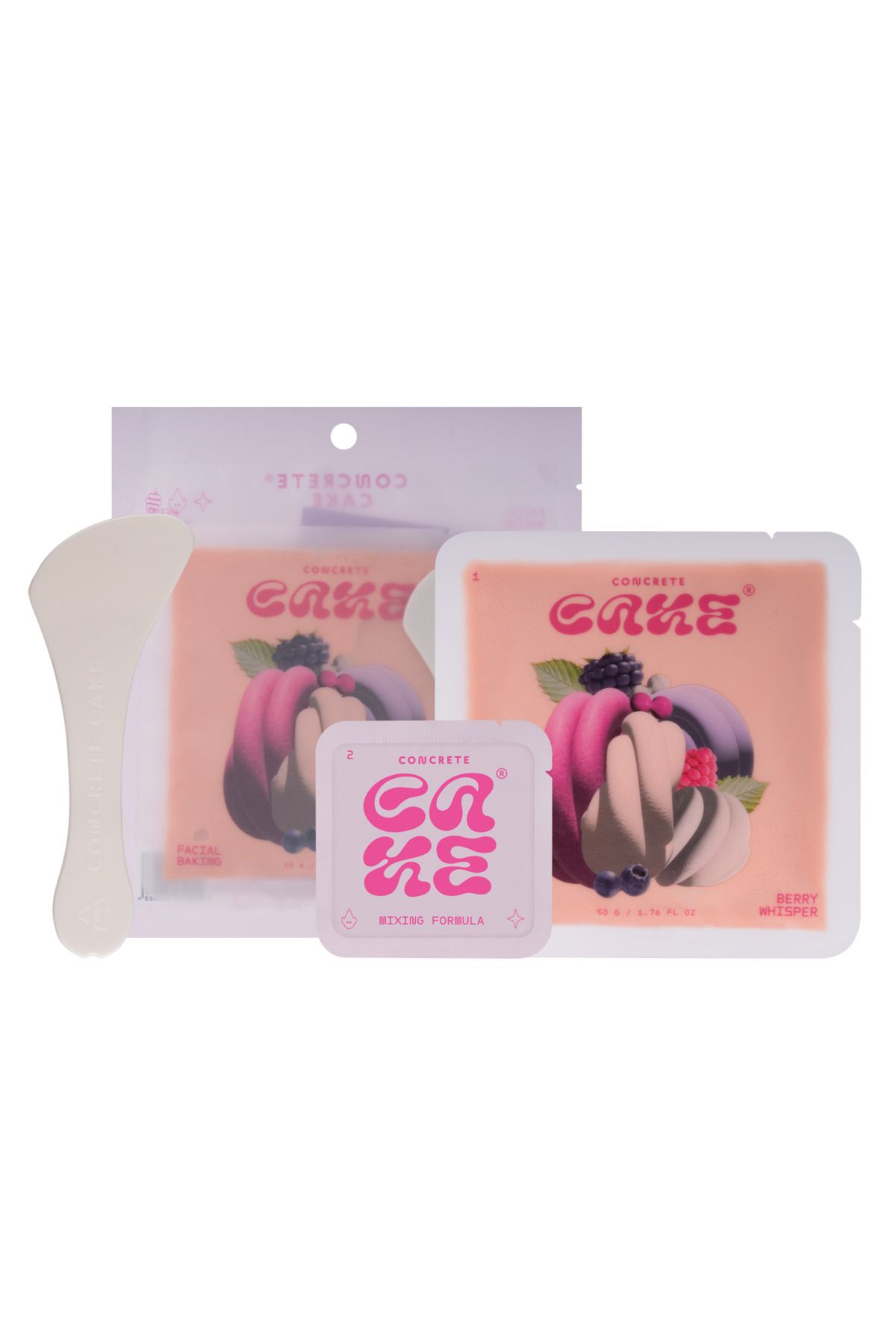 Concrete Cake-Mască coreeană Concrete Cake Berry Whisper - 6 extracte de fructe de pădure și 7 tipuri de acid hialuronic, antioxidant 1