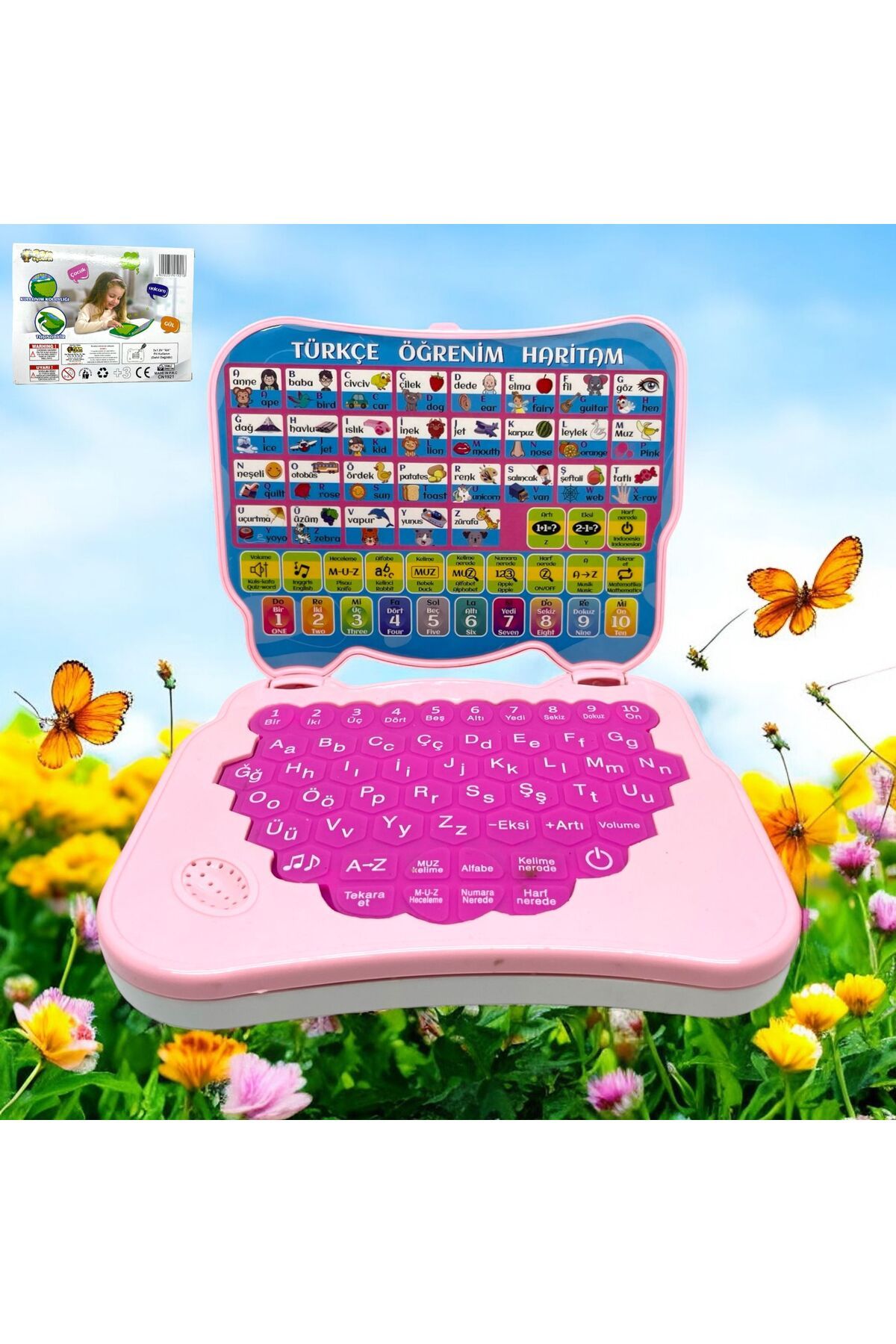 SCOWETTO Eğitici Sesli Pembe-Mavi Oyuncak Bilgisiyar