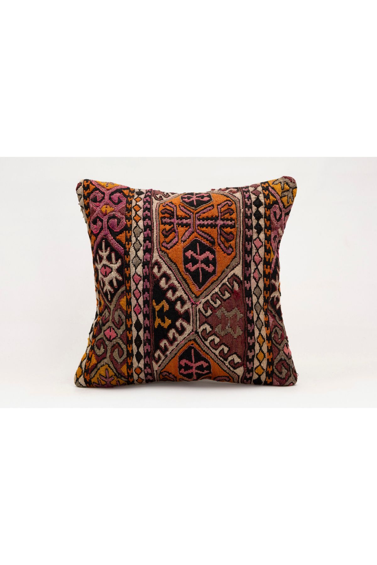 Kilim Whole Sale El Yapımı Kilim'den Yapılmış Vintage Kırlent Kılıfı, Yün, 40x40 Cm