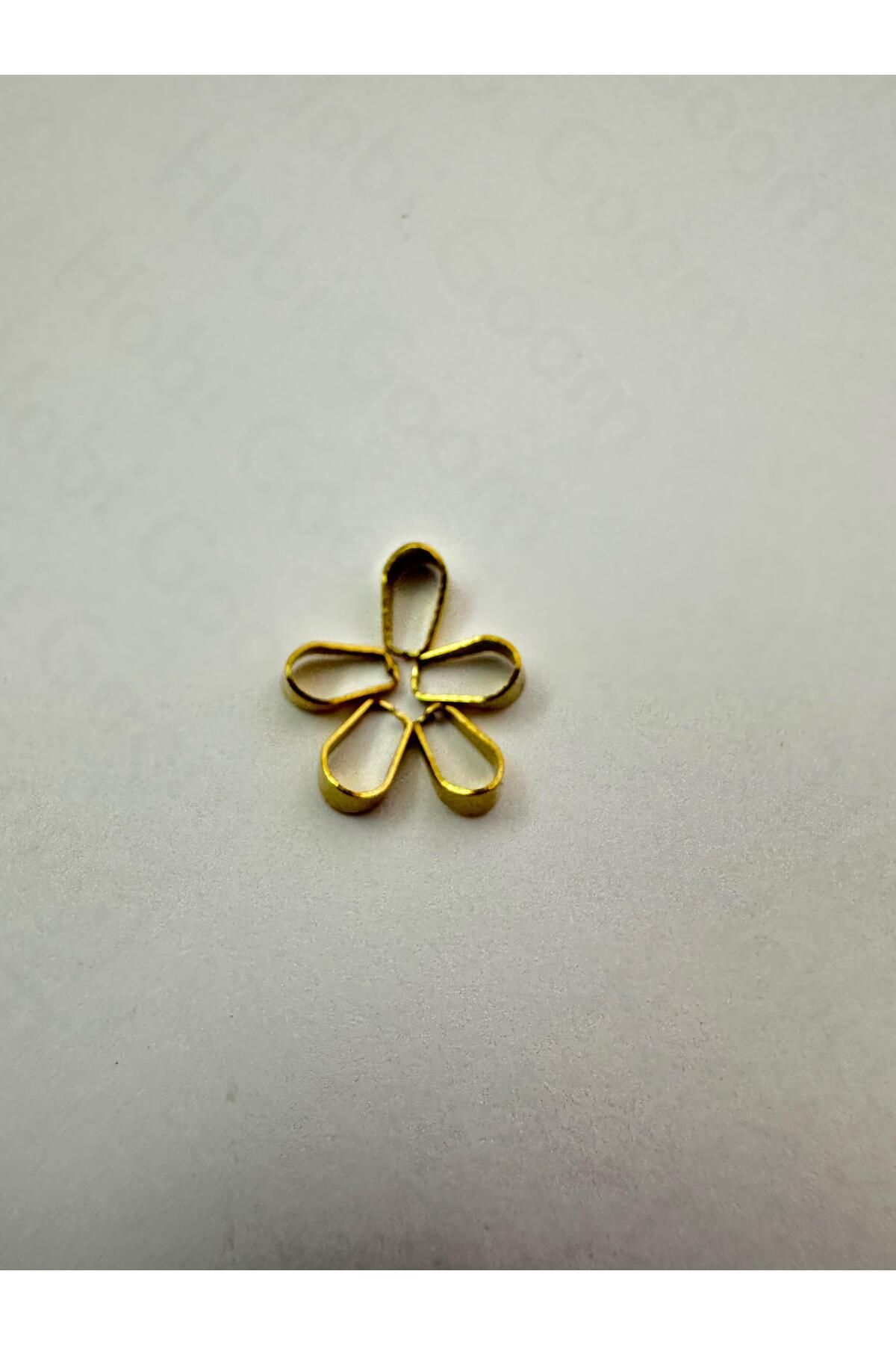 Hobi Goom Takı Yapımı / Üretimi İçin Paslanmaz Çelik Gold Kolye Ucu Aparatı | 5 adet