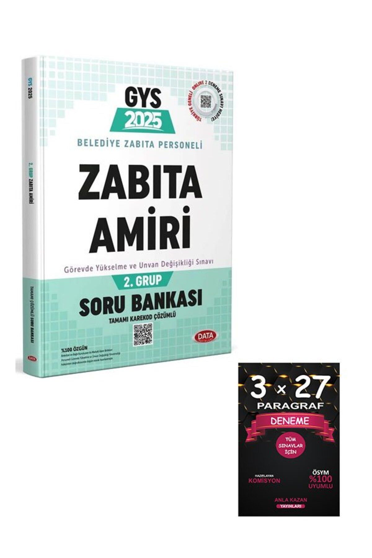 Anla Kazan Yayınları Data 2025 GYS Belediye Zabıta Personeli Zabıta Amiri 2. Grup Soru Bankası+AnlaKAzan Paragraf