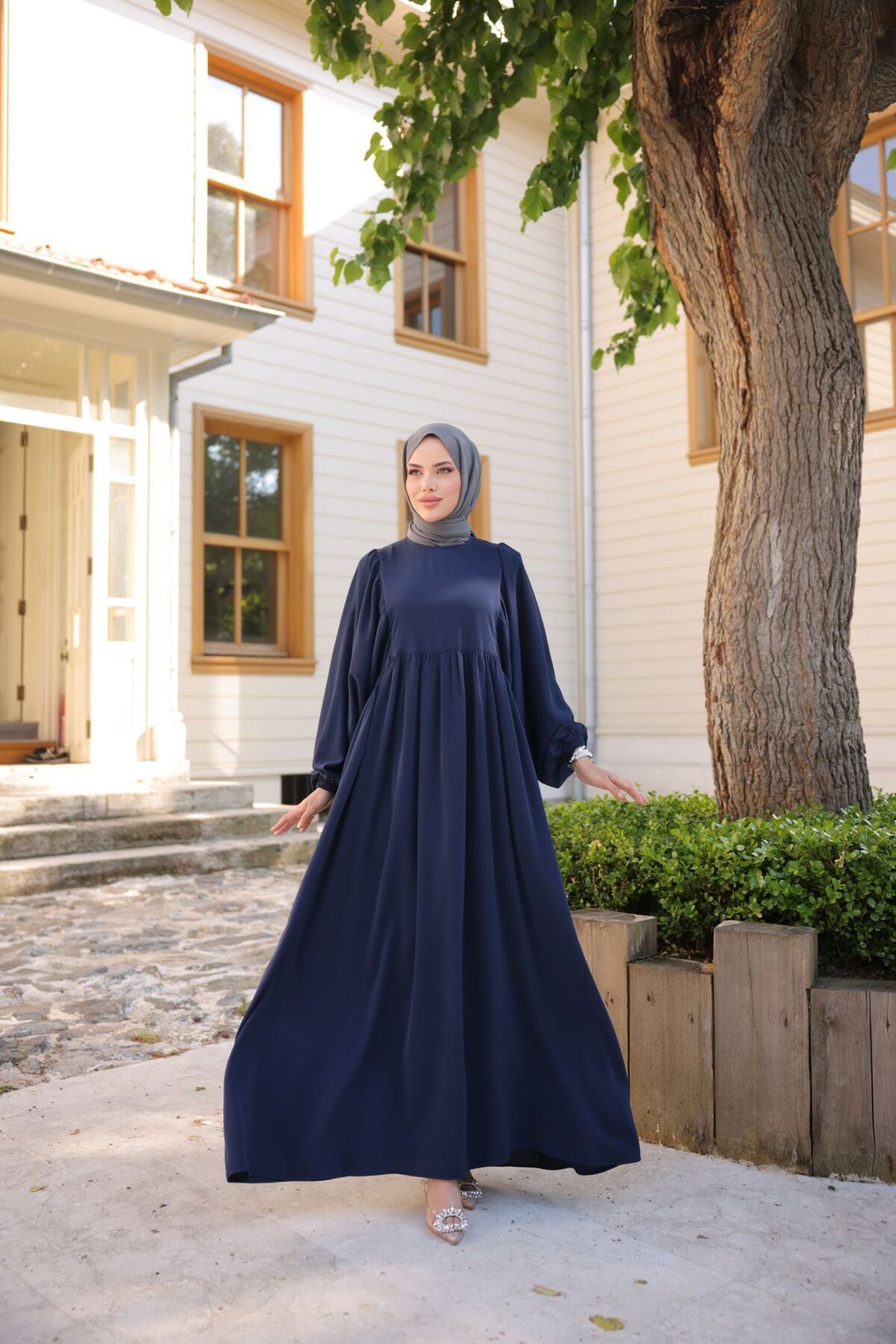 Nissra Ankanoor Balon Kollu Oversize Elbise Anka255096