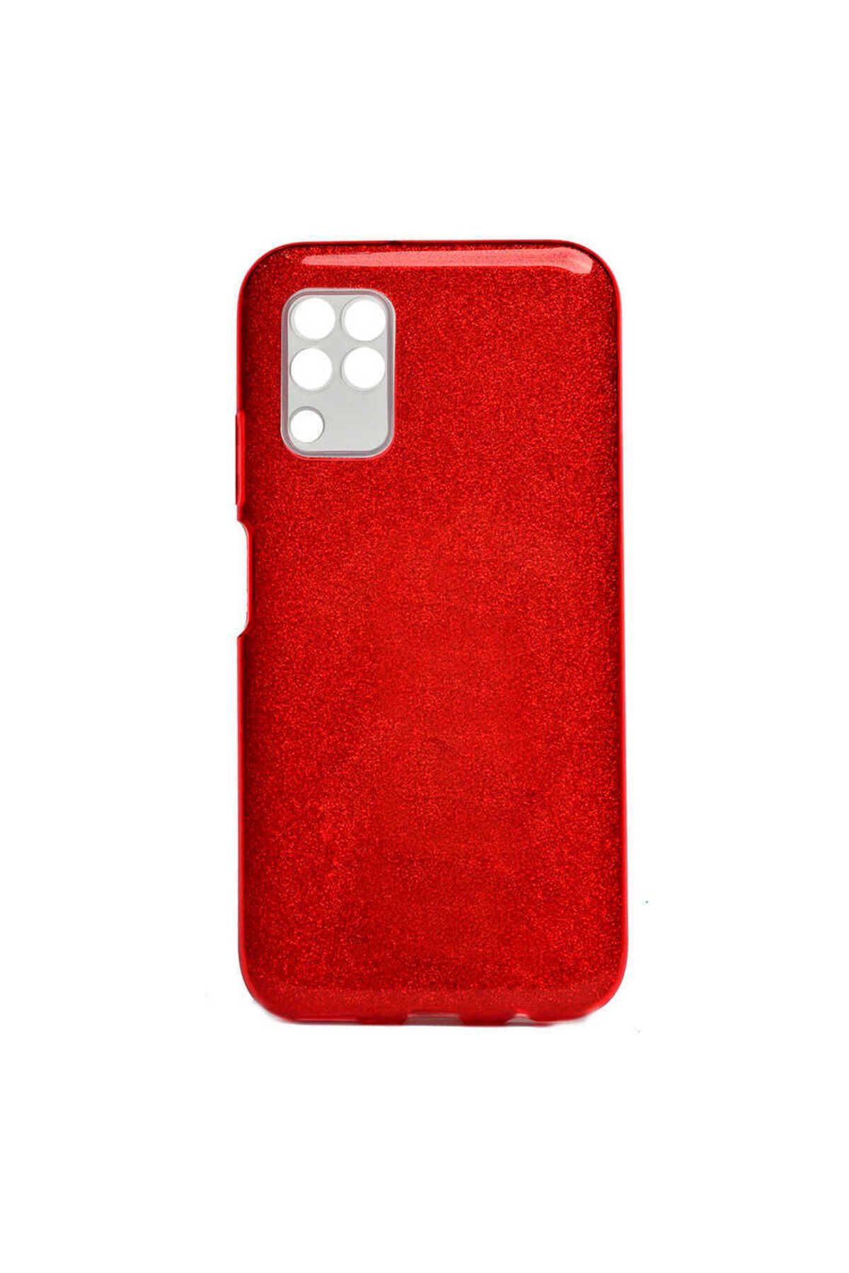 halkhouse Huawei P40 Lite Kılıf Renkli Simli Parlak Şık Sert Kadın Kapak Shining Silikon