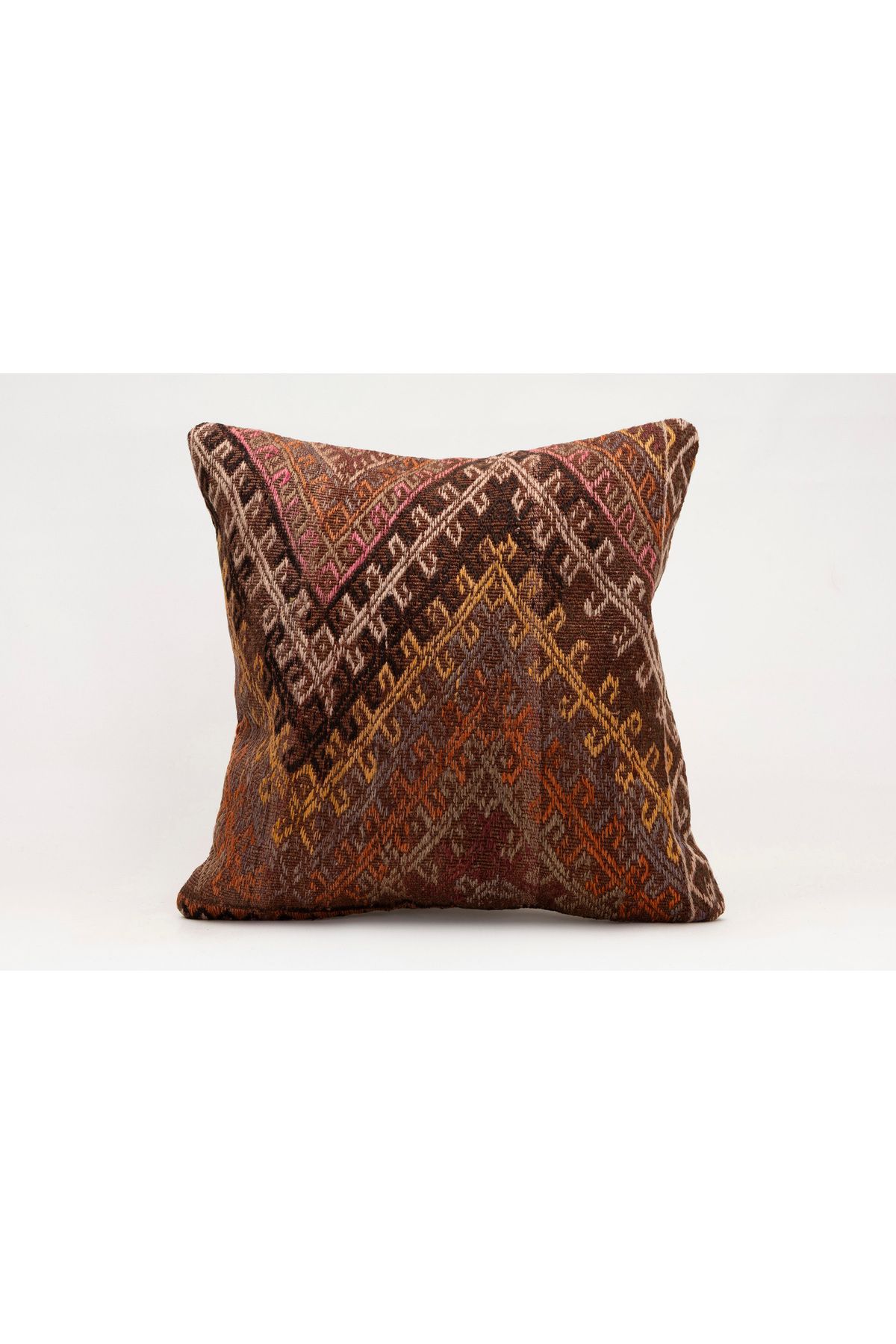 Kilim Whole Sale El Yapımı Kilim'den Yapılmış Vintage Kırlent Kılıfı, Yün, 40x40 Cm