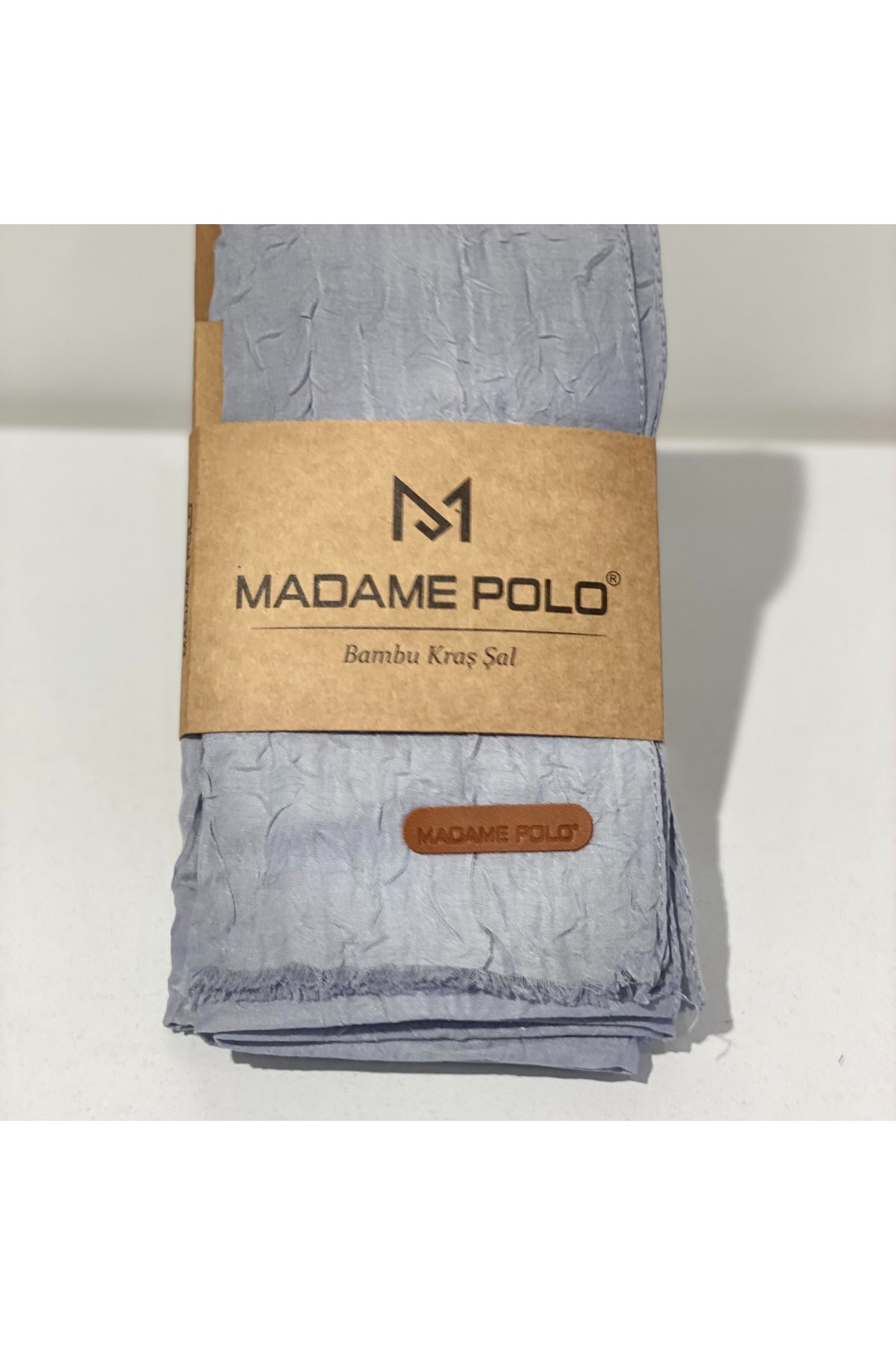 Perla Scarf & More Bambu Kıraş Şal Mavi Gri