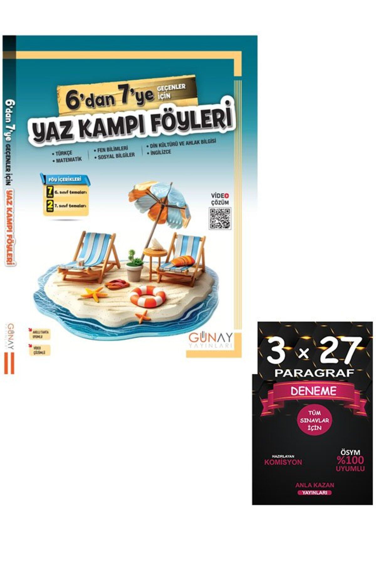 Anla Kazan Yayınları Günay Yayınları 6'dan 7'ye Geçenler İçin Yaz Tatili Föyleri+Anla KAzan Paragraf