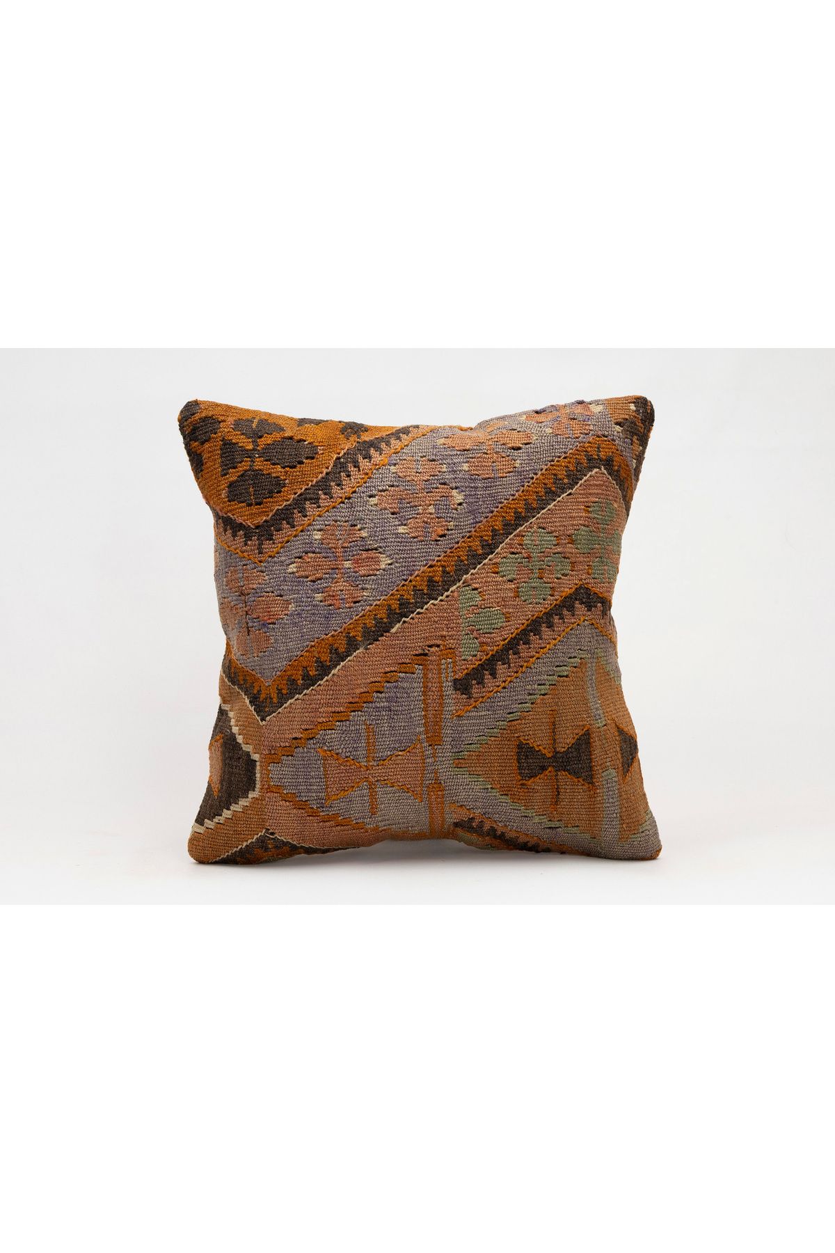 Kilim Whole Sale El Yapımı Kilim'den Yapılmış Vintage Kırlent Kılıfı, Yün, 40x40 Cm