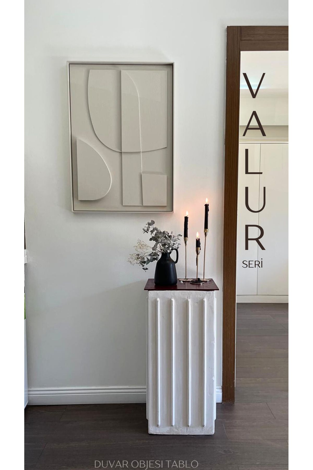 pienosanat İskandinav Modern Soyut 3d Duvar Objesi Dokulu El Yapımı Minimalist Bohem Tablo