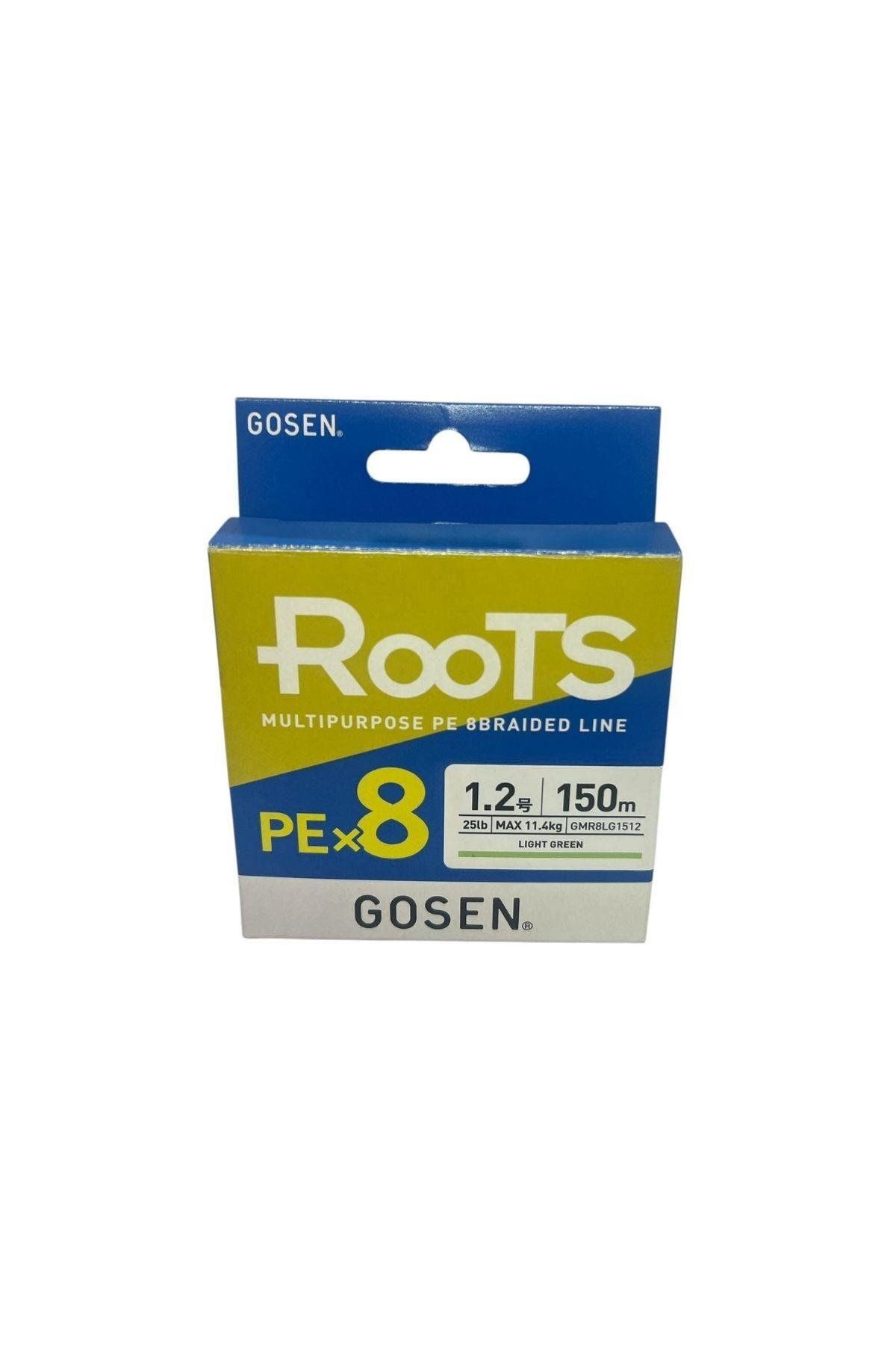 AVBURADA Gosen X8 Roots PE 8 Örgü Spin İp Misina 1.2 150mt A.Yeşil 0.187 mm