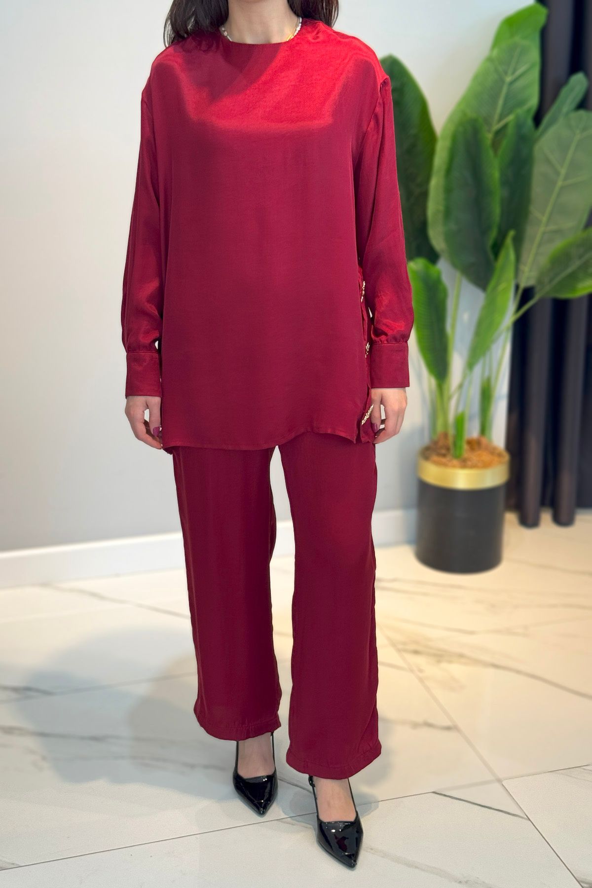 Missemramiss Seta Takım 4786 Bordo