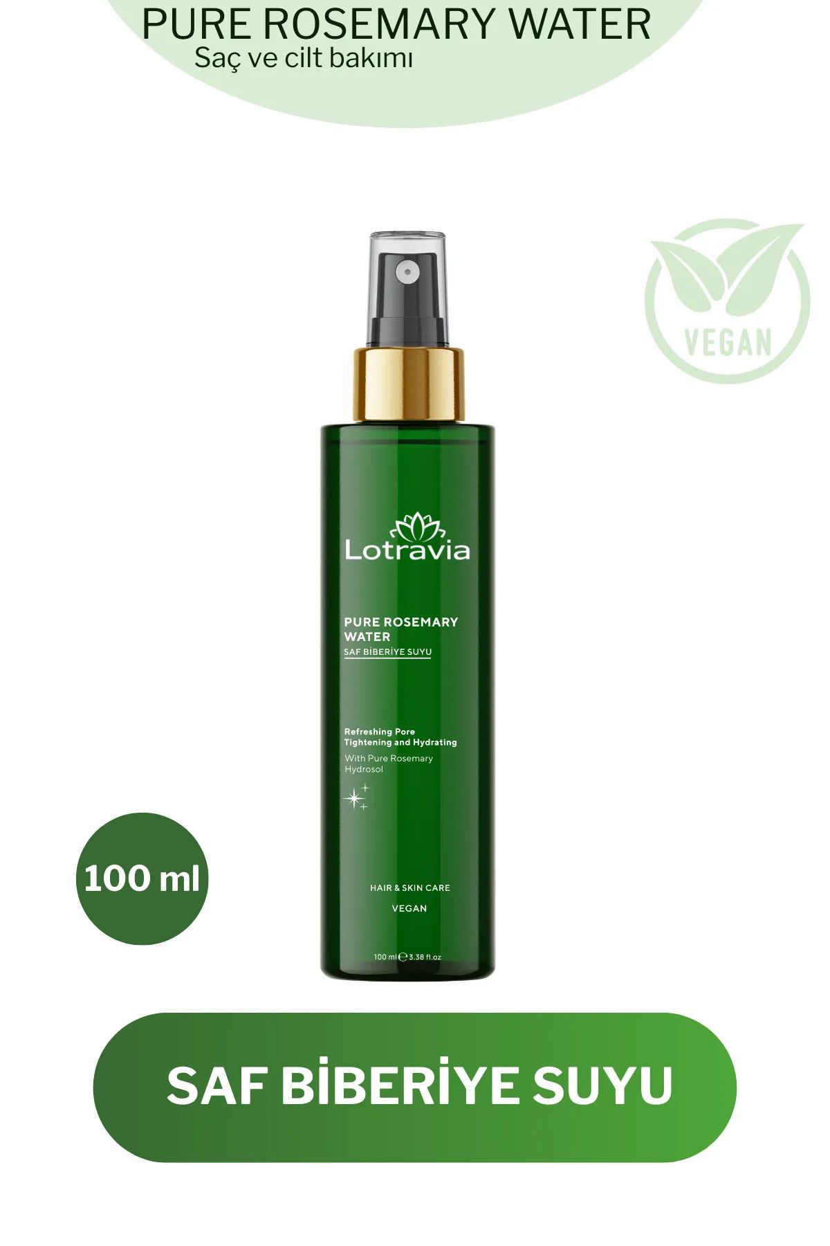 Lotravia Biberiye Suyu Saç Toniği - Hızlı Saç Uzatma Etkili - Dökülme Karşıtı 100ml