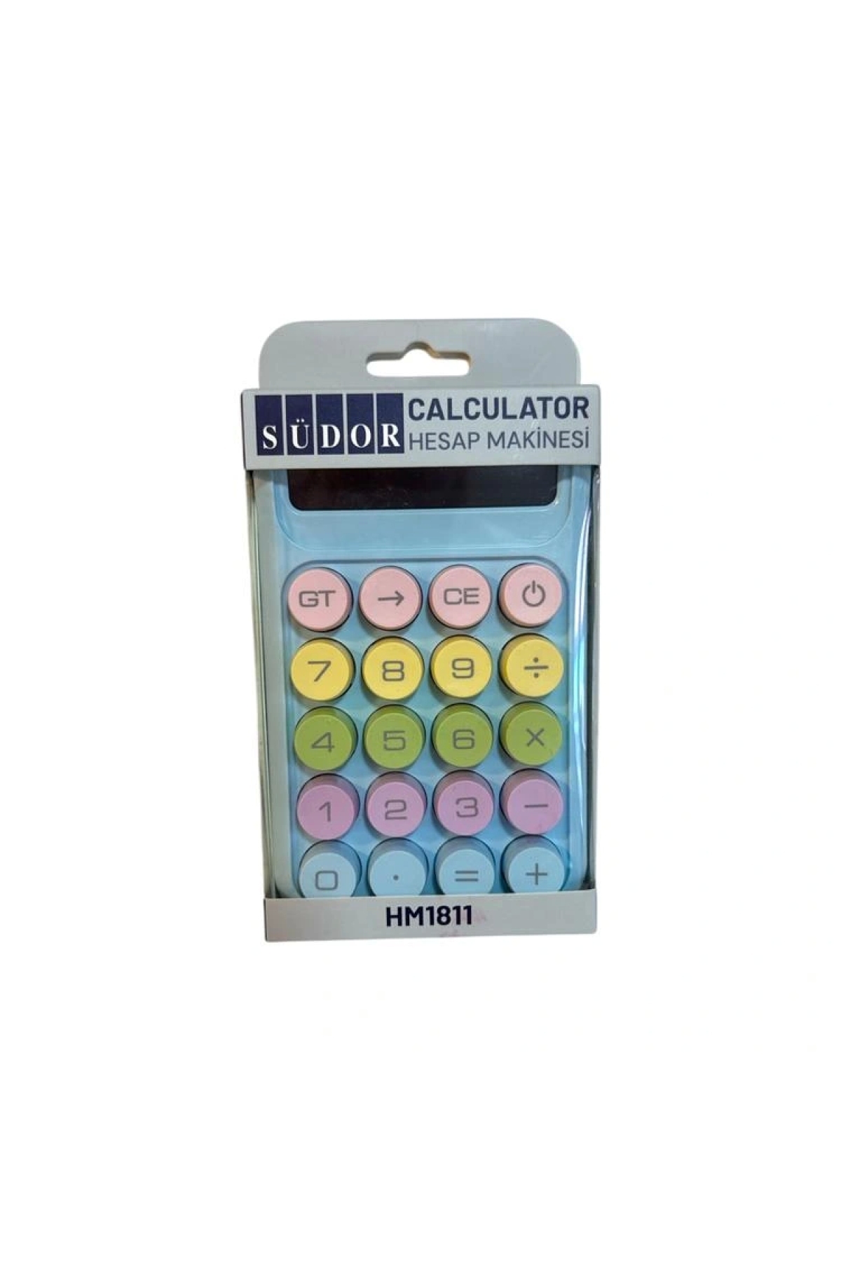 Südor HM1811 8 HANE RENKLİ YUVARLAK TUŞLU PASTEL S HESAP MAKİNESİ