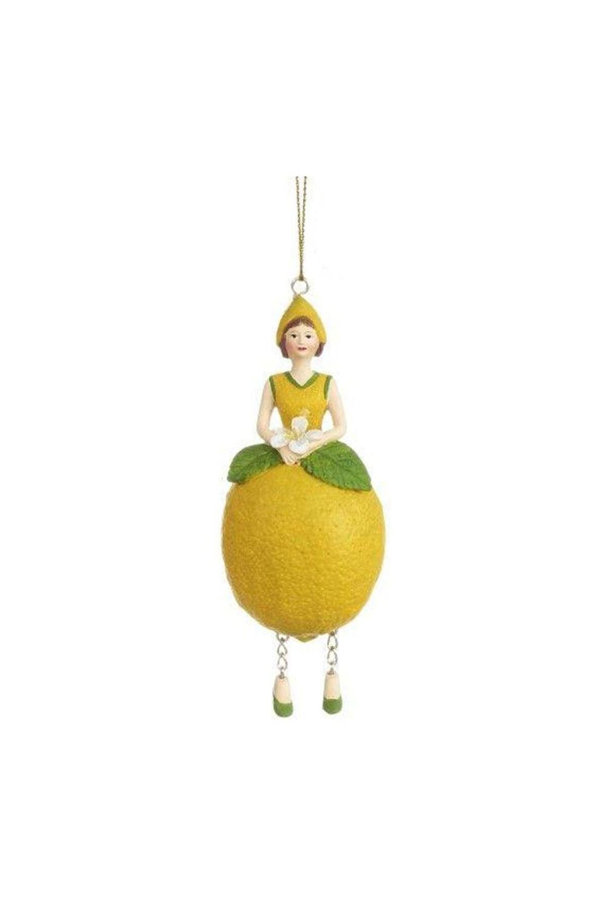 mutlu adım 1 Adet 12cm Çiçek Kız Peri Biblo Limon Çiçeği