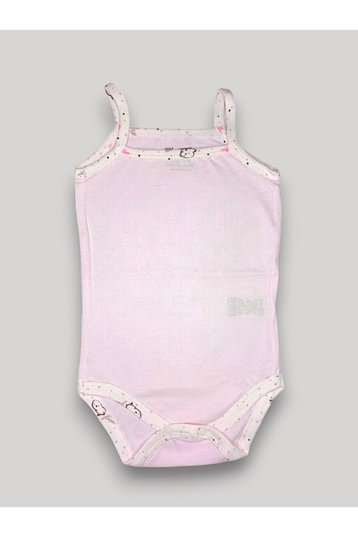 For My Baby Kız Bebek İp Askılı Body Alttan Çıtçıtlı Askılı badi