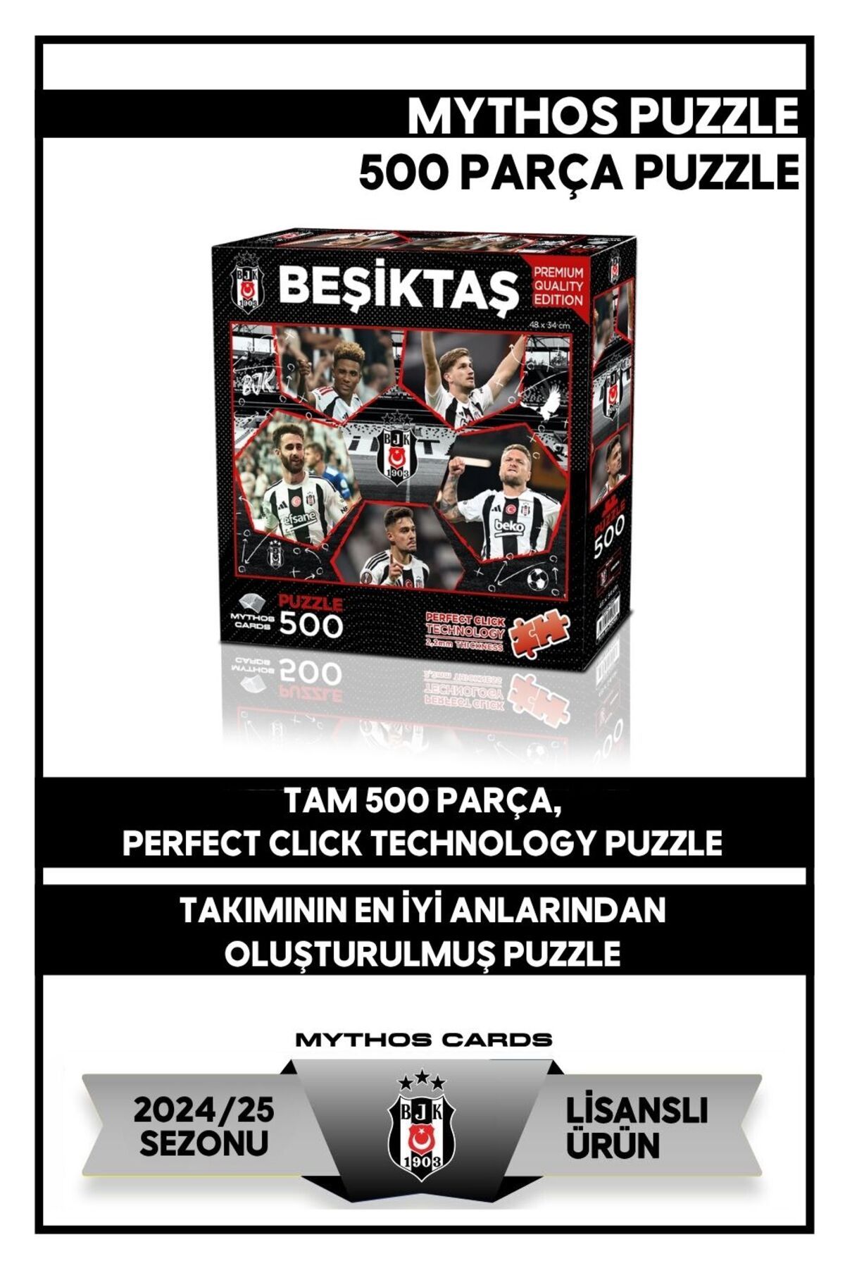 Beşiktaş BEŞİKTAŞ TAKIM 500 PARÇA PUZZLE
