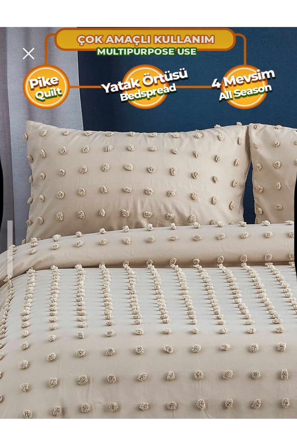 SEVEREVİM EMMY TEK KİŞİLİK ( gri+krem+bej)