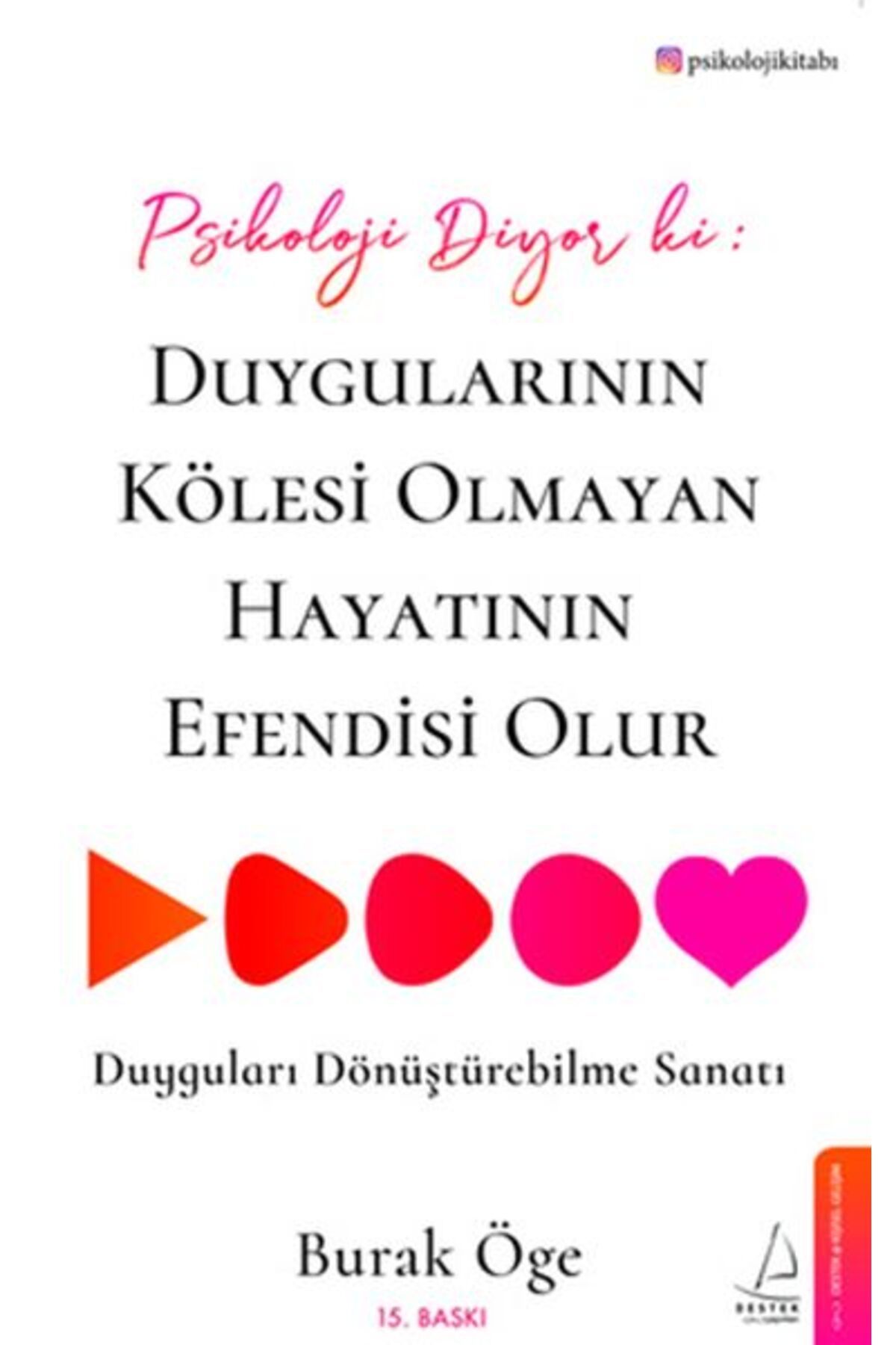 Destek Yayınları Psikoloji Diyor ki Duygularının Kölesi Olmayan Hayatının Esi Olur