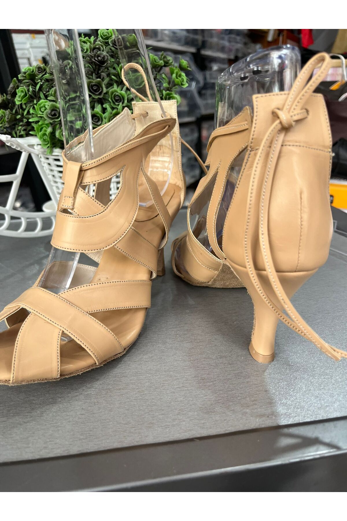 bitangosu 6 CM TOPUKLU SALSA, BACATA, LATİN DANSLARI KADIN AYAKKABISI- BİLEKTEN BAĞLI-GÜVENLİ VE ŞIK