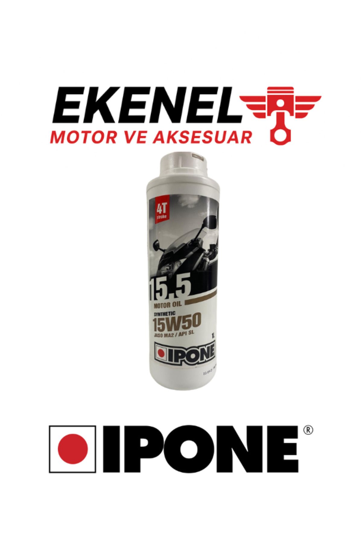 Ipone 15.5 15W-50 4T Motosiklet Yağı 1 Litre | Sıcak İklim ve Yüksek Koruma