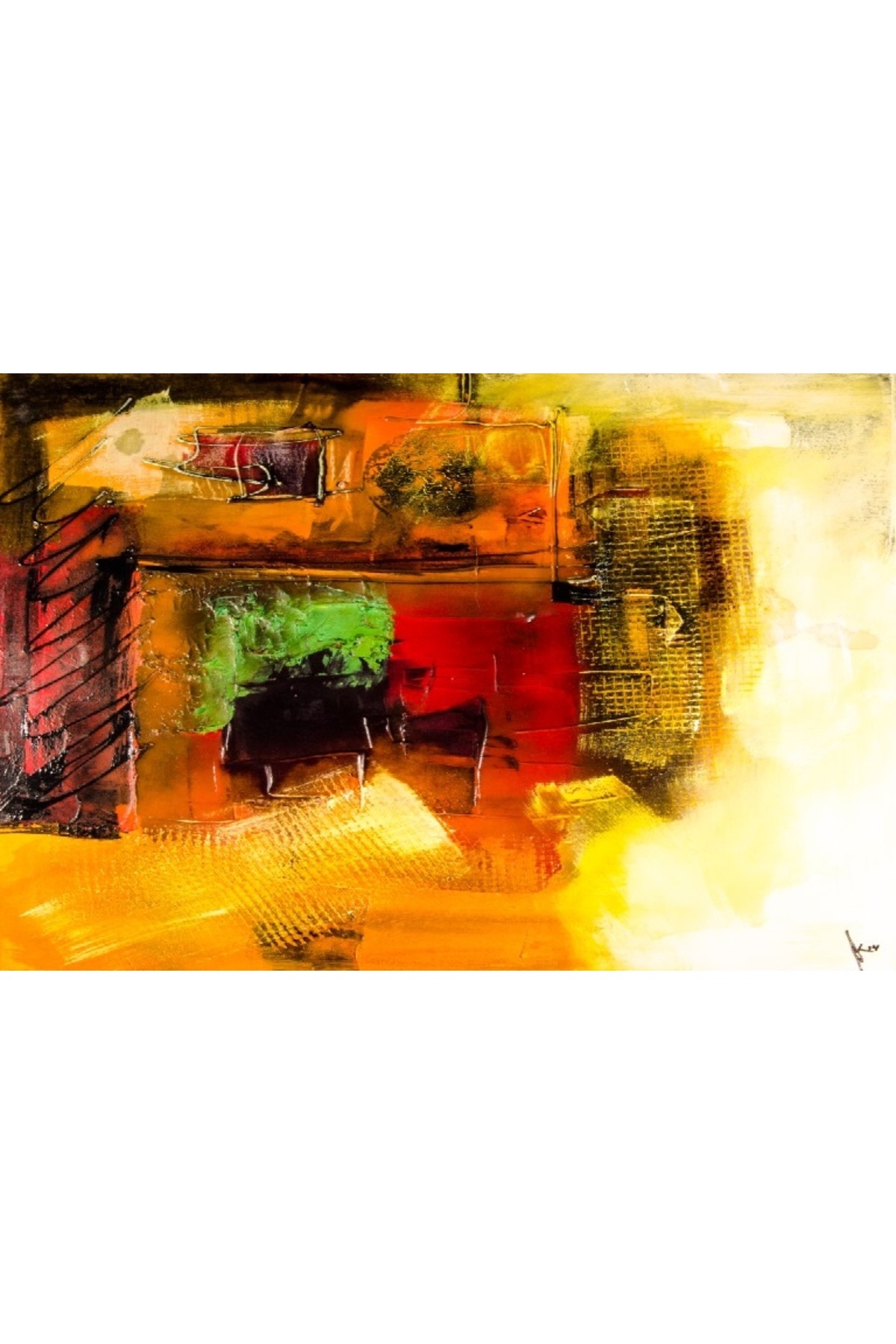media Tablou Canvas Pictura Moderna Abstracta, 60 X 40 Cm - One Size