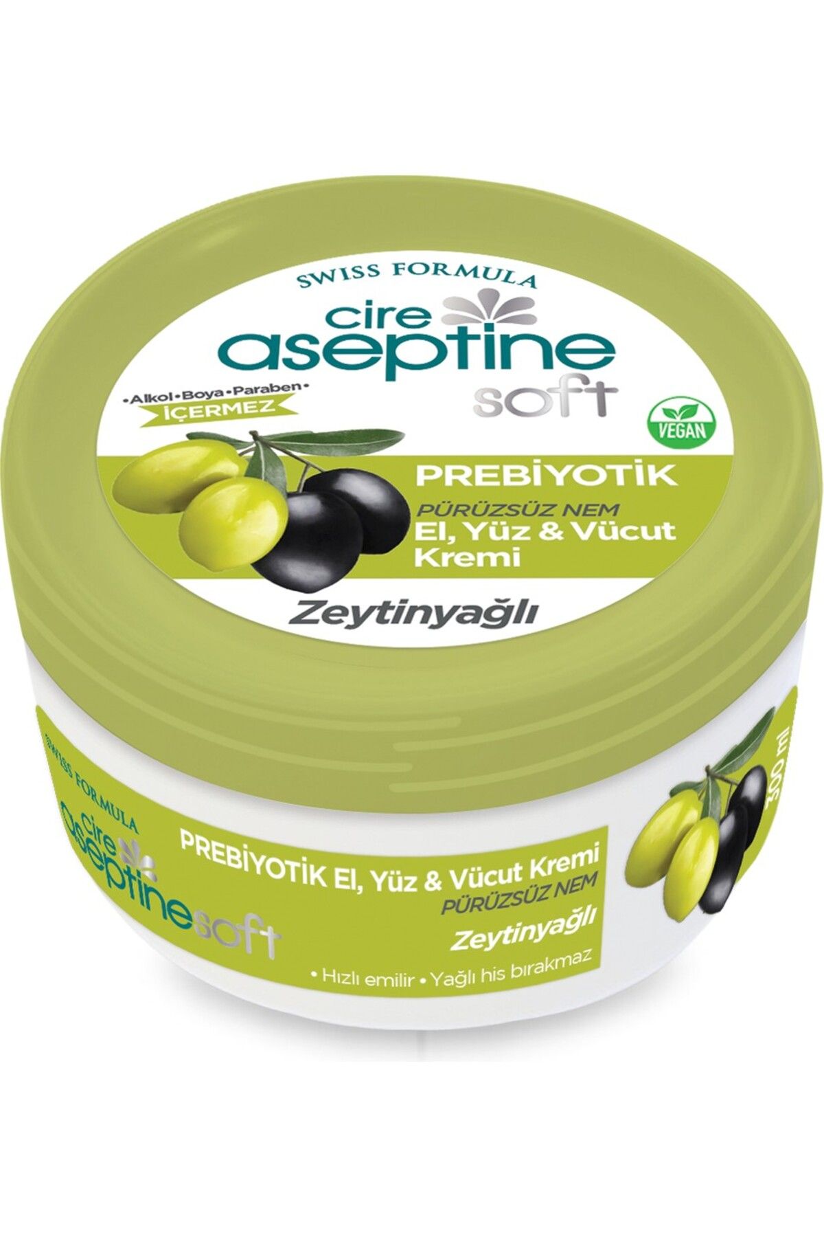 CIRE ASEPTINE Soft Zeytinyağlı Nemlendirici Pürüzsüzleştirici Prebiyotikli Krem 200 ml X 6 Adet