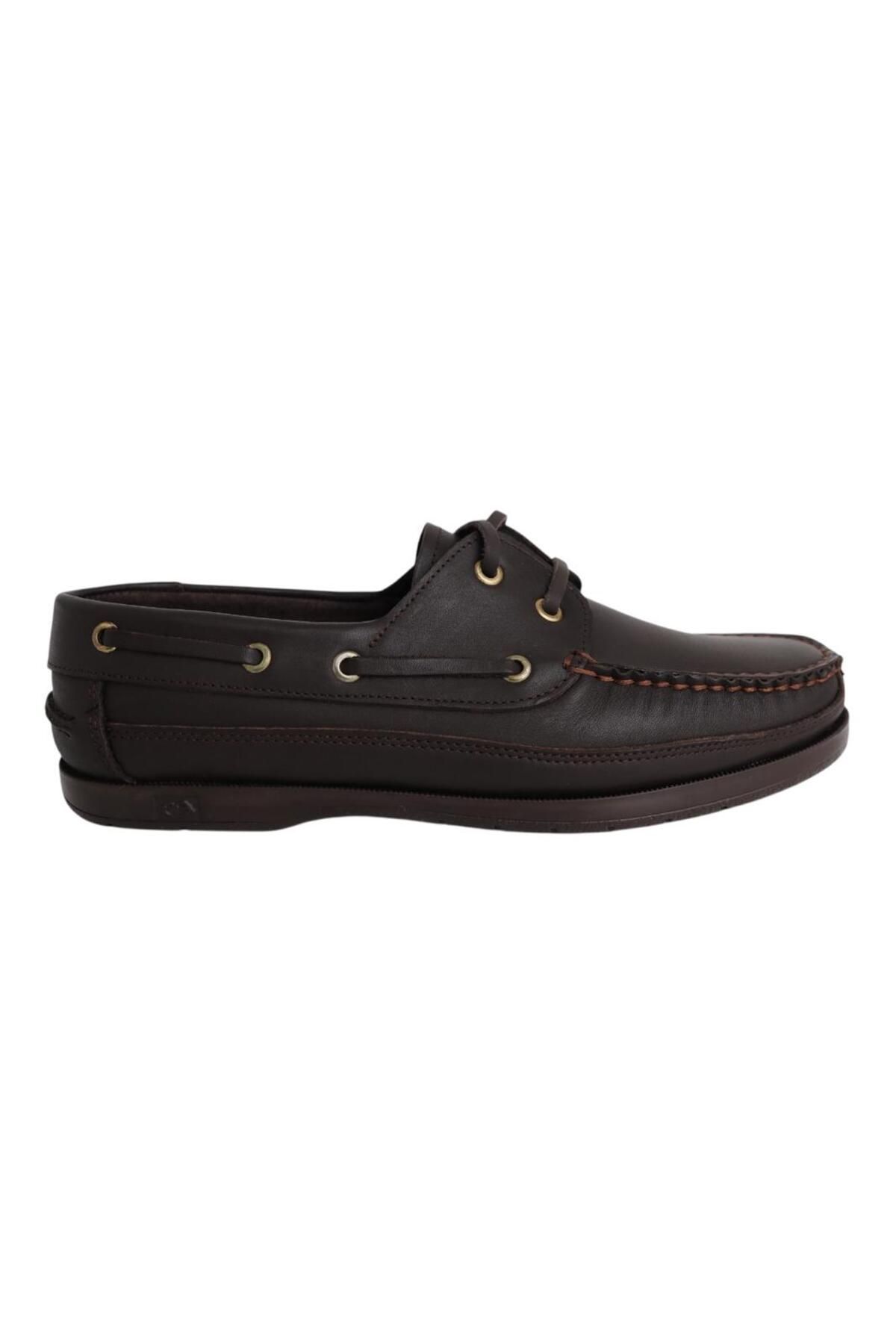 Greyybull Shoes kahve kahve yazlık deri erkek ayakkabı-kahve deri yazlık erkek ayakkabı