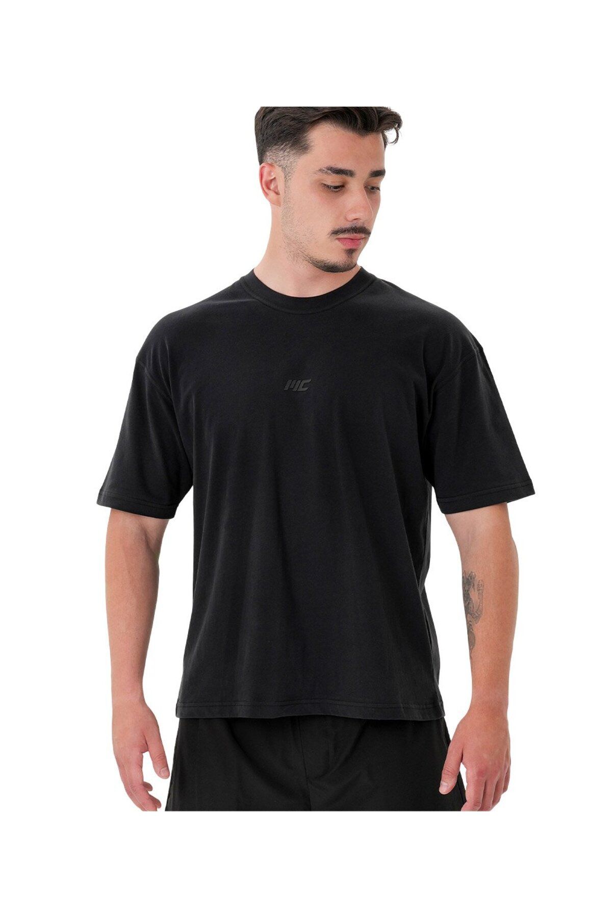 MUSCLECLOTH Basic Oversize T-Shirt Siyah