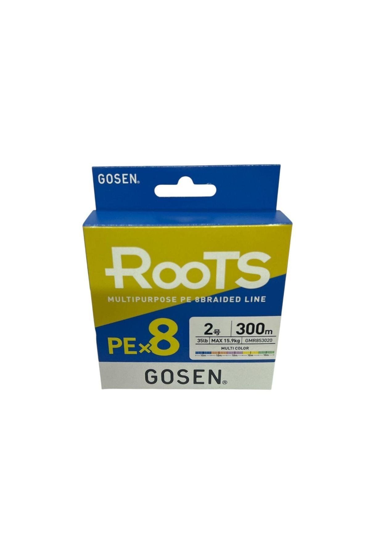 AVBURADA Gosen X8 Roots PE 8 Örgü Spin İp Misina 2.0 300mt Multi Color 0,242 mm