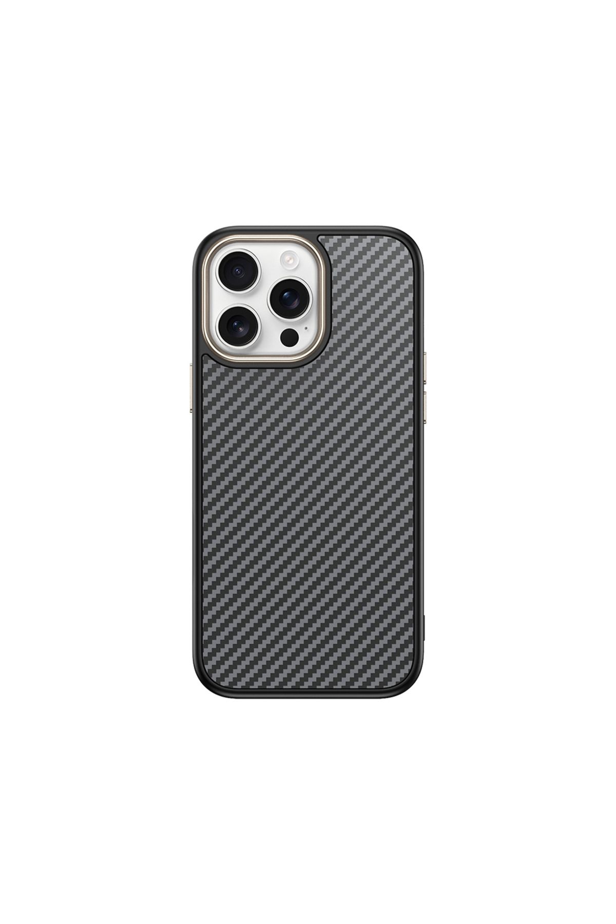 damperglass Cube Carbon Karbon Görünüm Magsafe Kılıf - iPhone 15 Pro Max