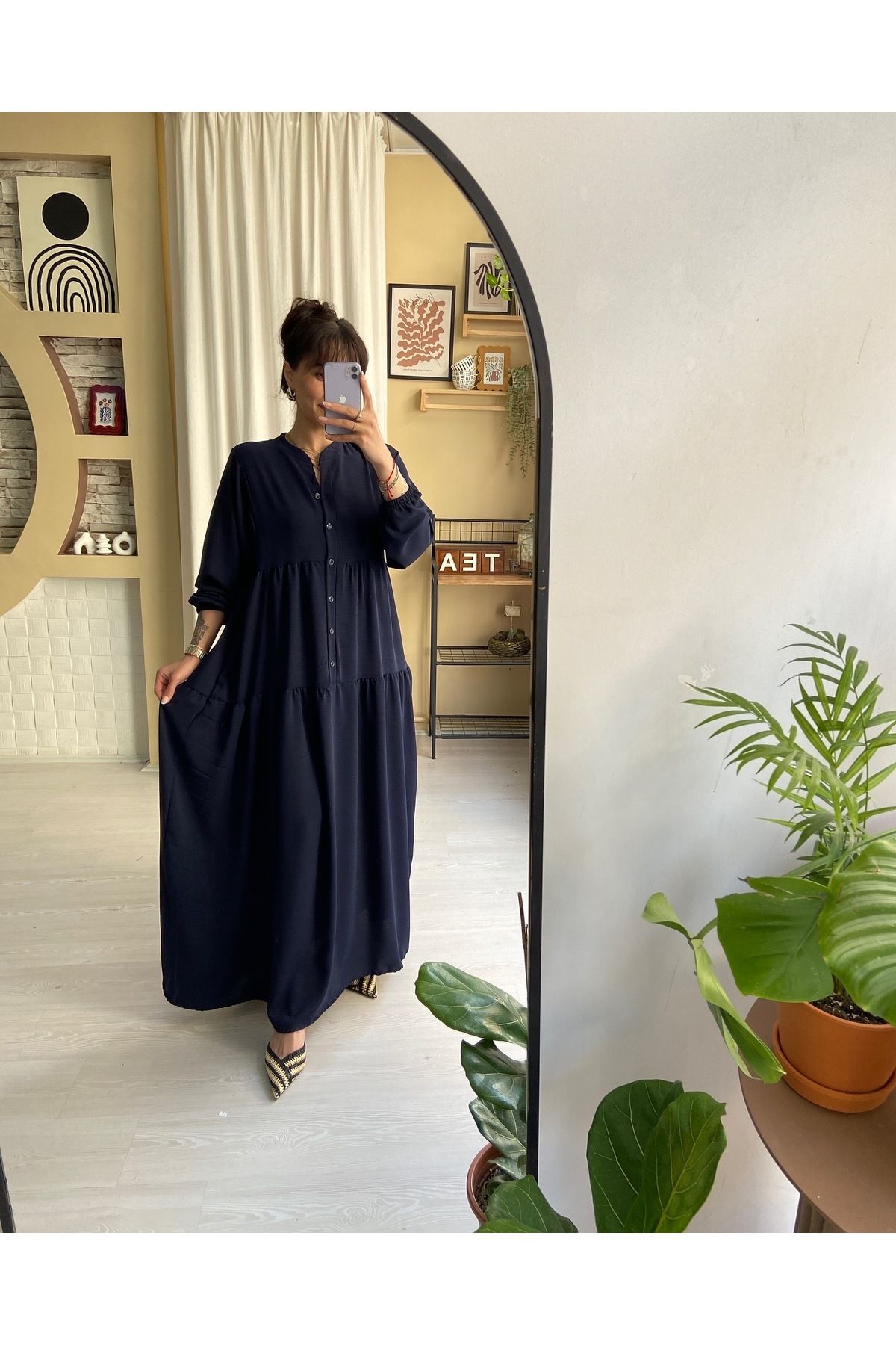 Sinemsi Butik BÜYÜK BEDEN TESETTÜR ELBİSE