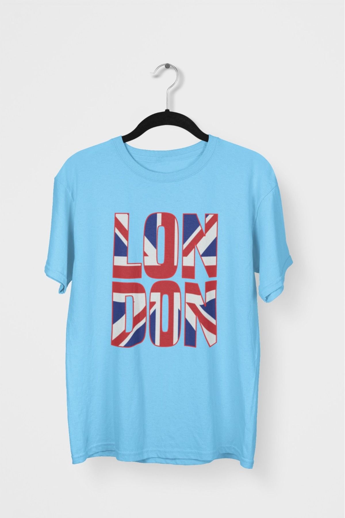 Butik ERKEK/KADIN -LONDON- TRANSFER BASKILI YUVARLAK YAKA KISA KOL TİŞÖRT