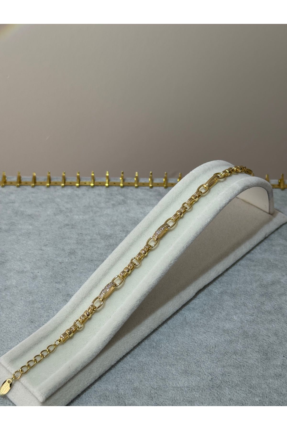 XUPING JEWELRY 18K zirkon taşlı gold bileklik paslanmaz kararmaz