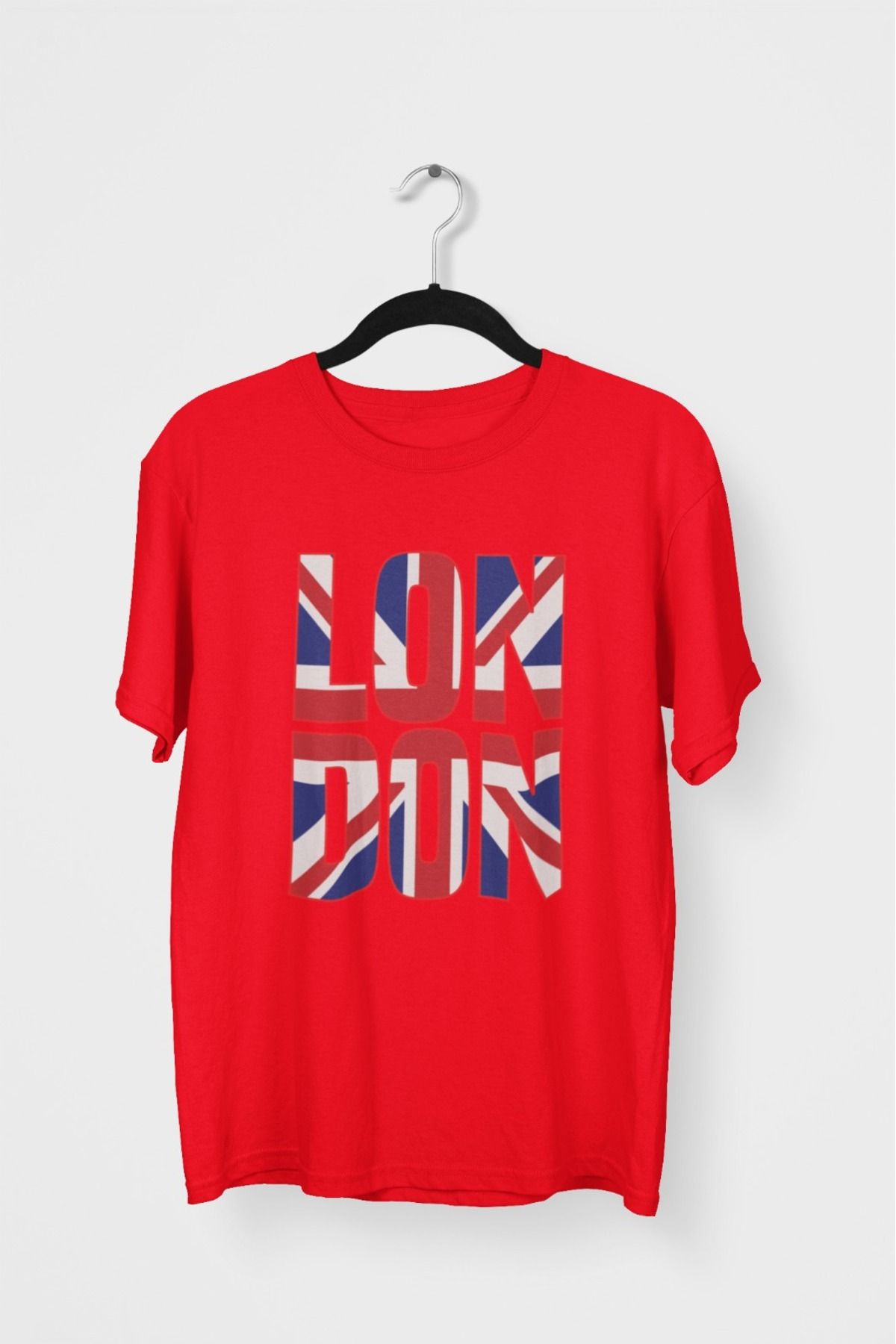 Butik ERKEK/KADIN -LONDON- TRANSFER BASKILI YUVARLAK YAKA KISA KOL TİŞÖRT