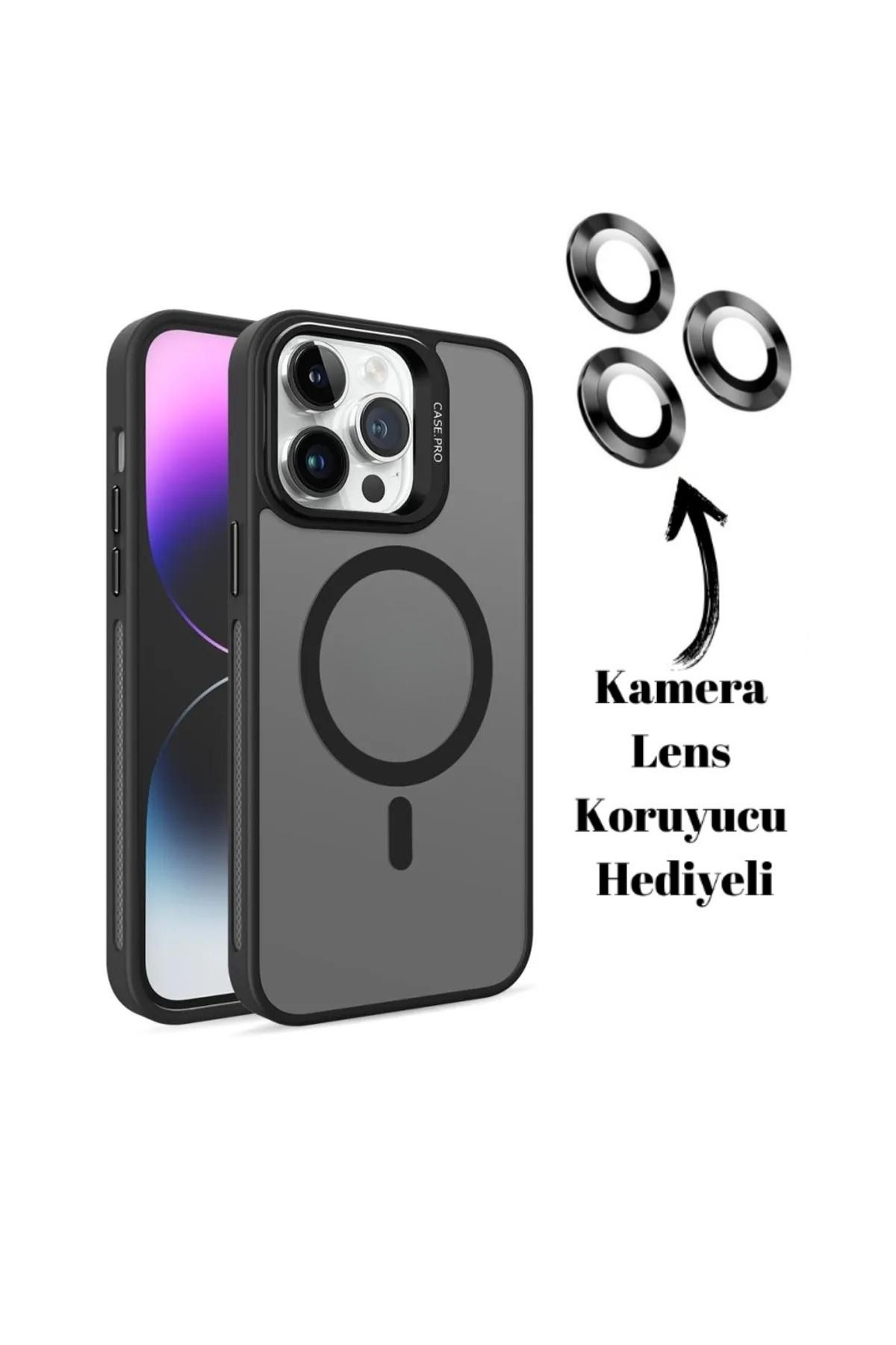 Dublin İphone 16 ProMax Uyumlu Standlı Magsafe Kılıf Kamera Koruma Lensli Kapak