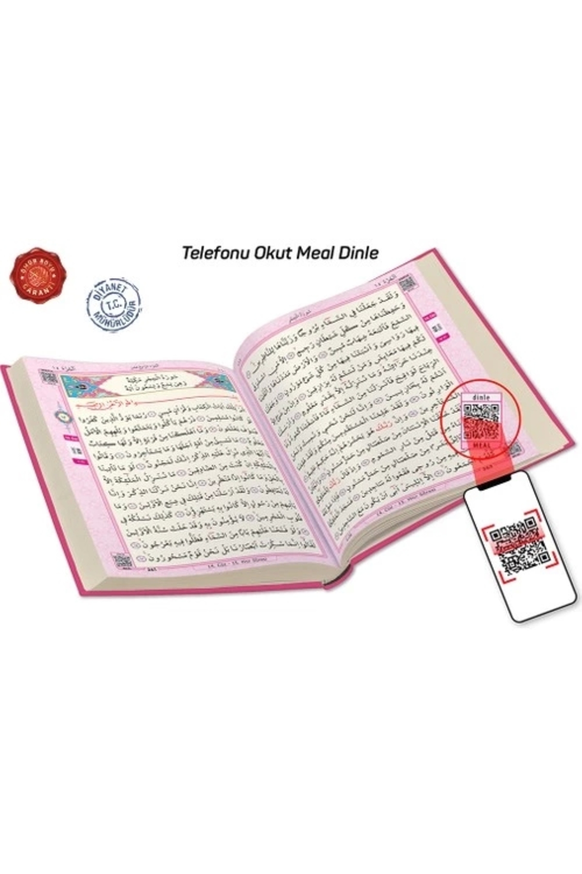 Merve Yayınları Kur'an-ı Kerim Bilgisayar Hatlı Pembe Renk Rahle Boy (KUR-AN 012) Sesli Kur-an & Diyanet Mühürlüdür fotoğrafı 4 (önizleme)