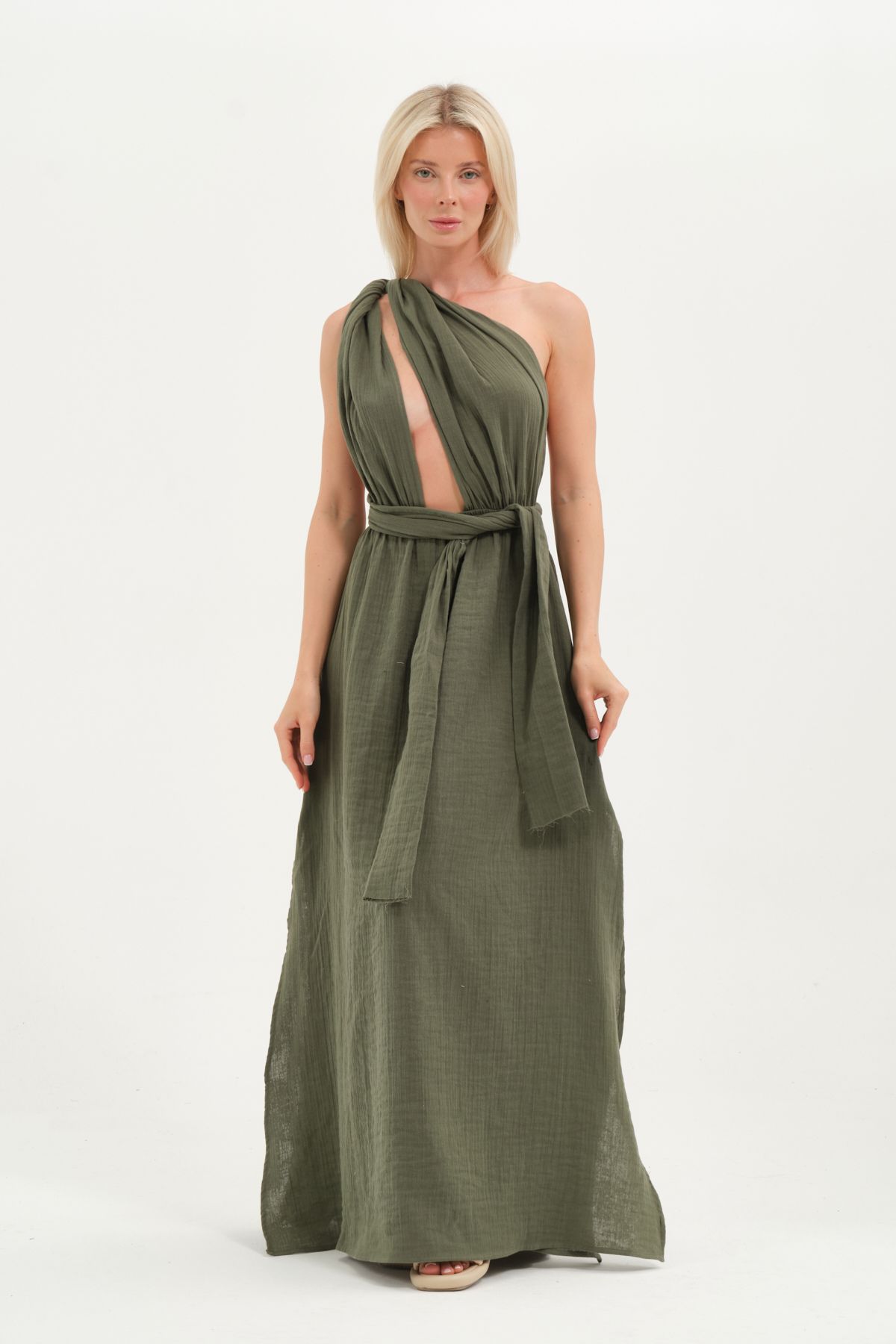 eva clothing Kadın Müslim Bağlamalı Elbise