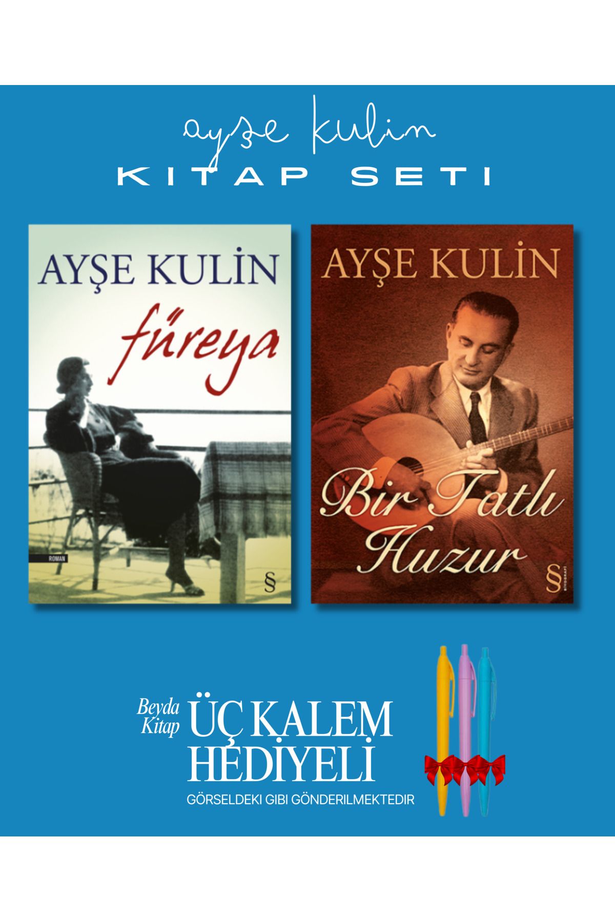 Everest Yayınları Füreya - Bir Tatlı Huzur - Ayşe Kulin - Kitap Seti - Üç Kalem Hediyeli