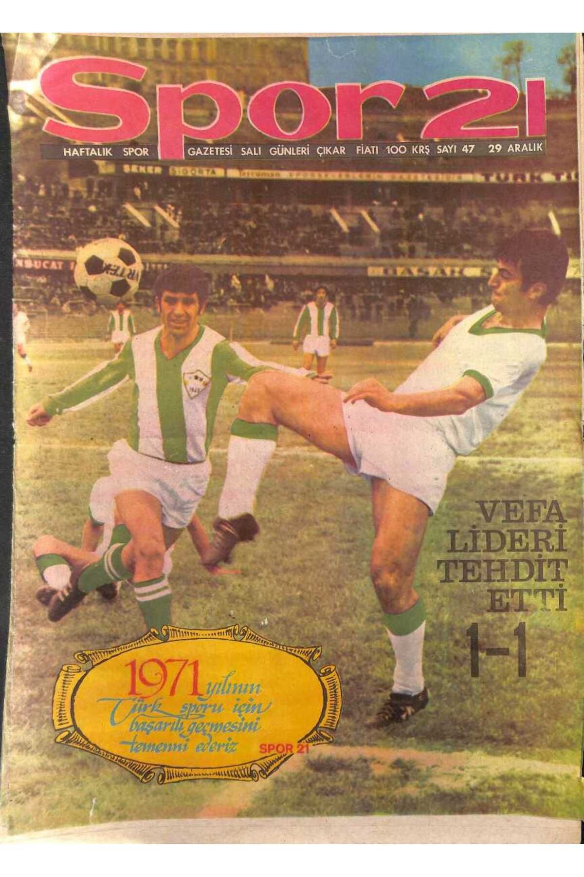 Gökçe Koleksiyon Spor 21 Haftalık Spor Dergisi 29 Aralık 1970 Sayı 47 NDR93351