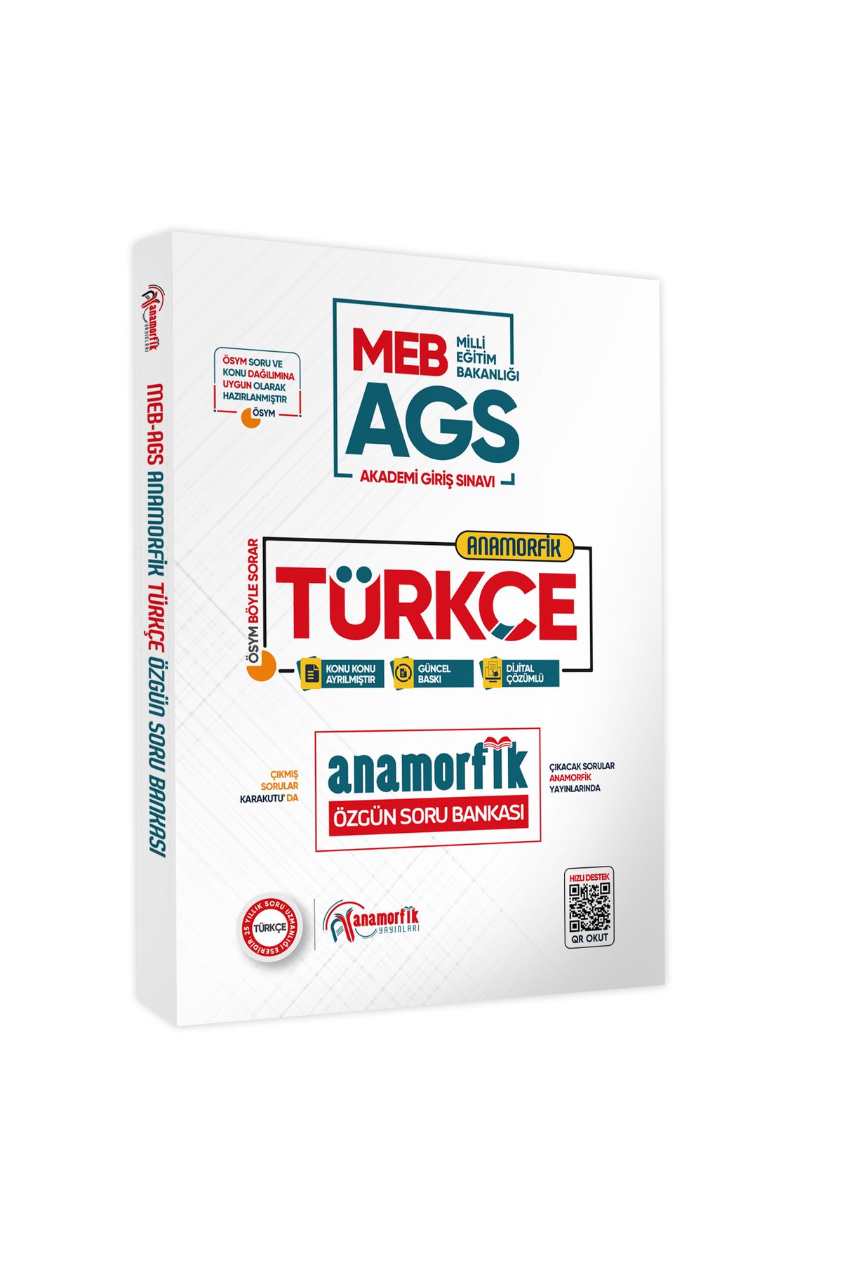 Anamorfik Yayınları 2025 MEB AGS Türkçe Özgün Soru Bankası Dijital Çözümlü Anamorfik Yayınları