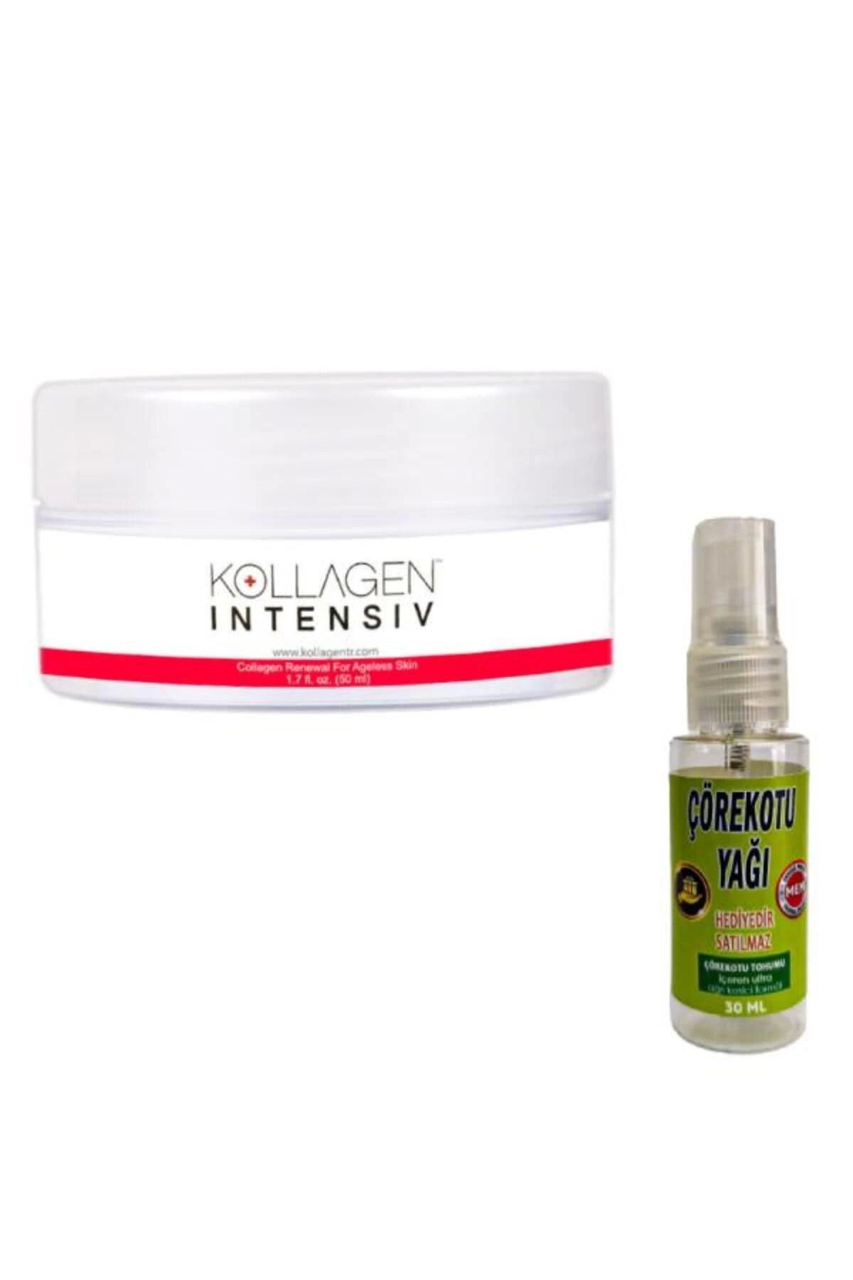 yusuftex Kollagen Intensiv Kırşıklıklara Karşı Zamana Meydan Okuyan Yüz Bakım Kremi 50 ml+Masaj Yağıyla