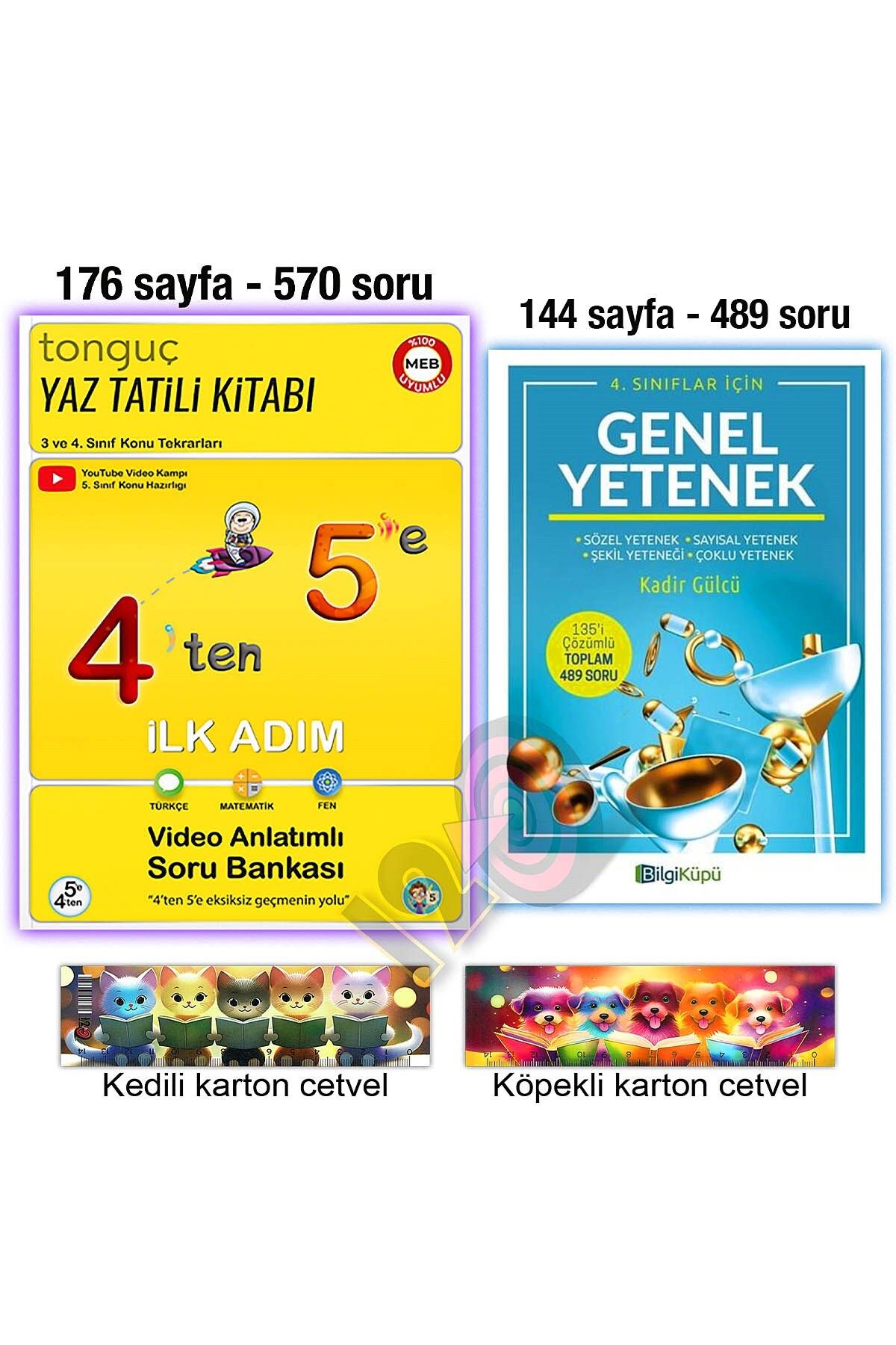 Tonguç Yayınları 4'ten 5'e Hazırlık Yaz Tatil Kitabı 4. Sınıf Genel Yetenek